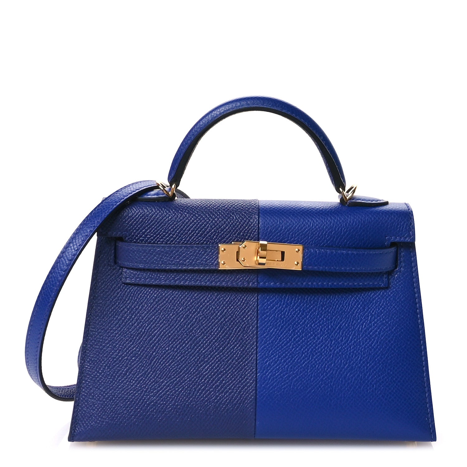 Hermes Epsom Casaque Mini Kelly Sellier 20 Bleu Electrique Bleu Encre Gold 1 of 10