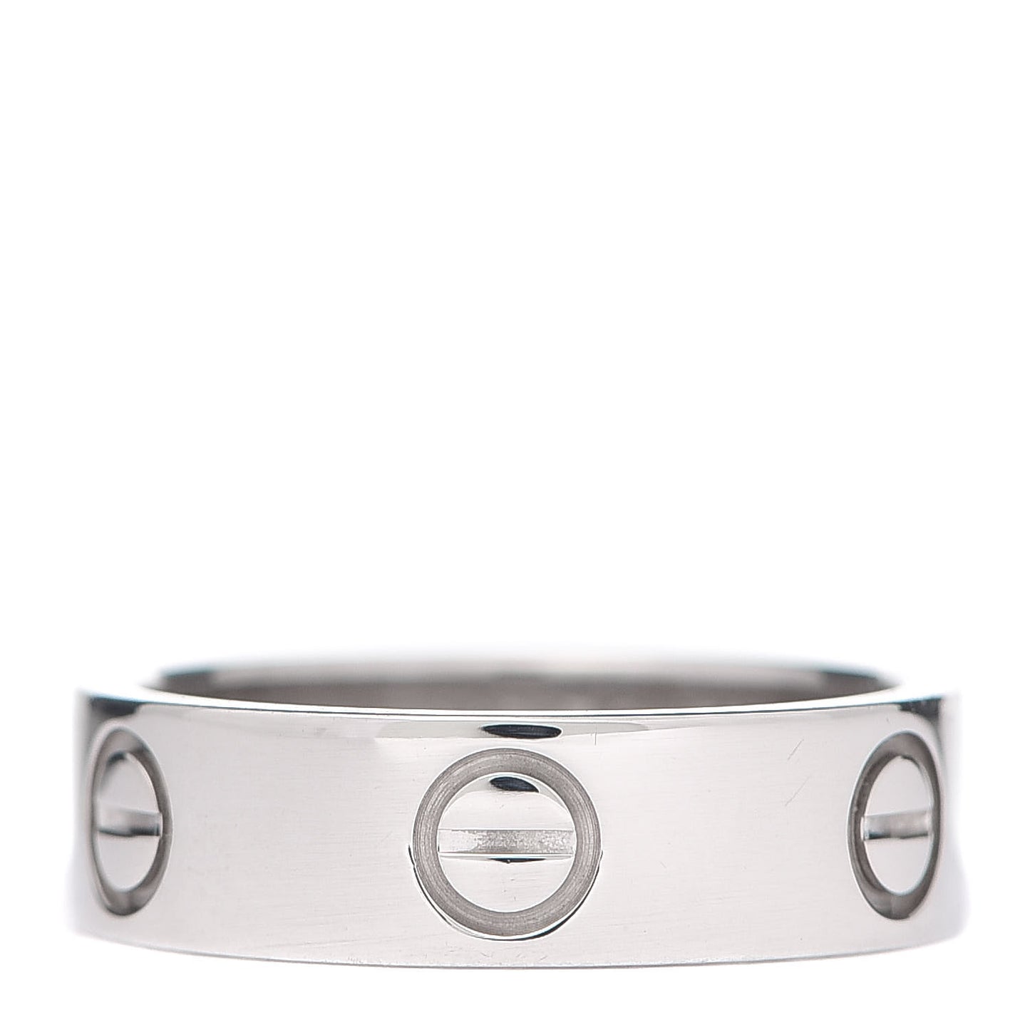 18K White Gold 5.5mm LOVE Ring 52 6