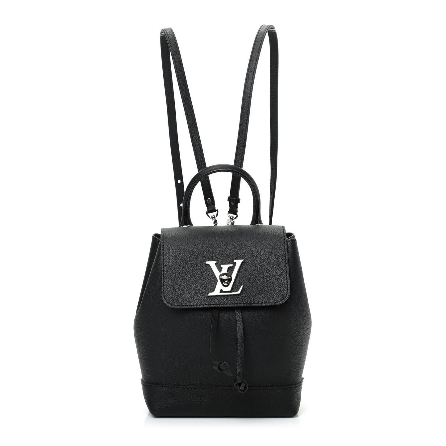Calfskin Lockme Mini Backpack Black