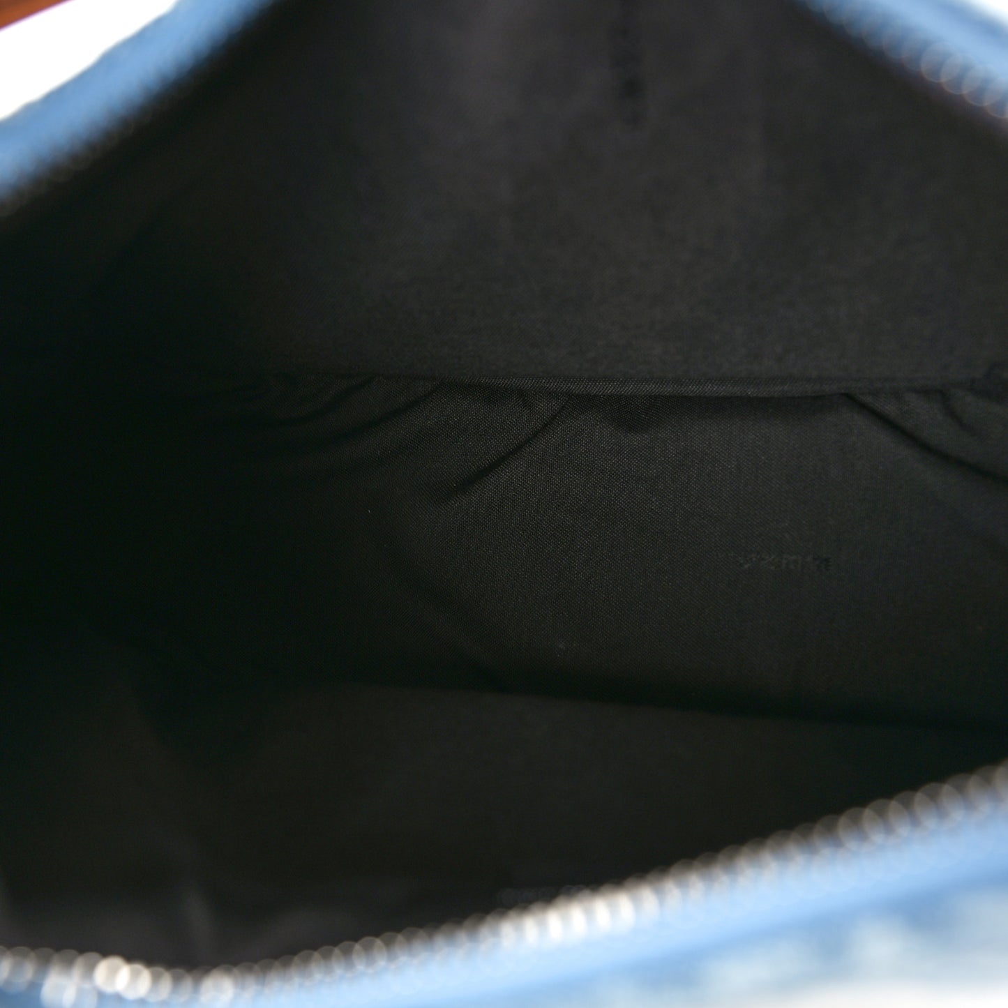 Denim Vitello Grace Mirror Logo Small Fendigraphy Hobo Bag Blue