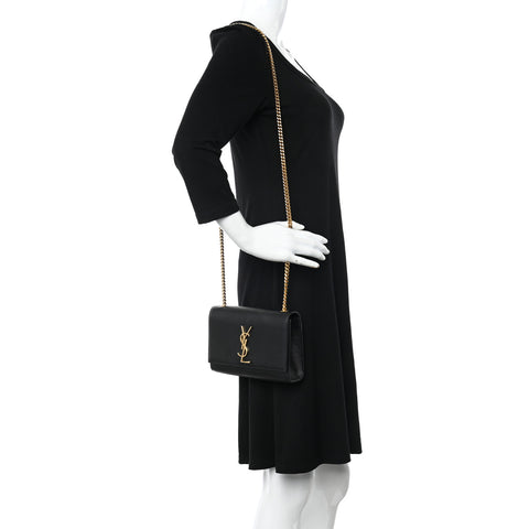 Grain De Poudre Small Monogram Kate Satchel Black