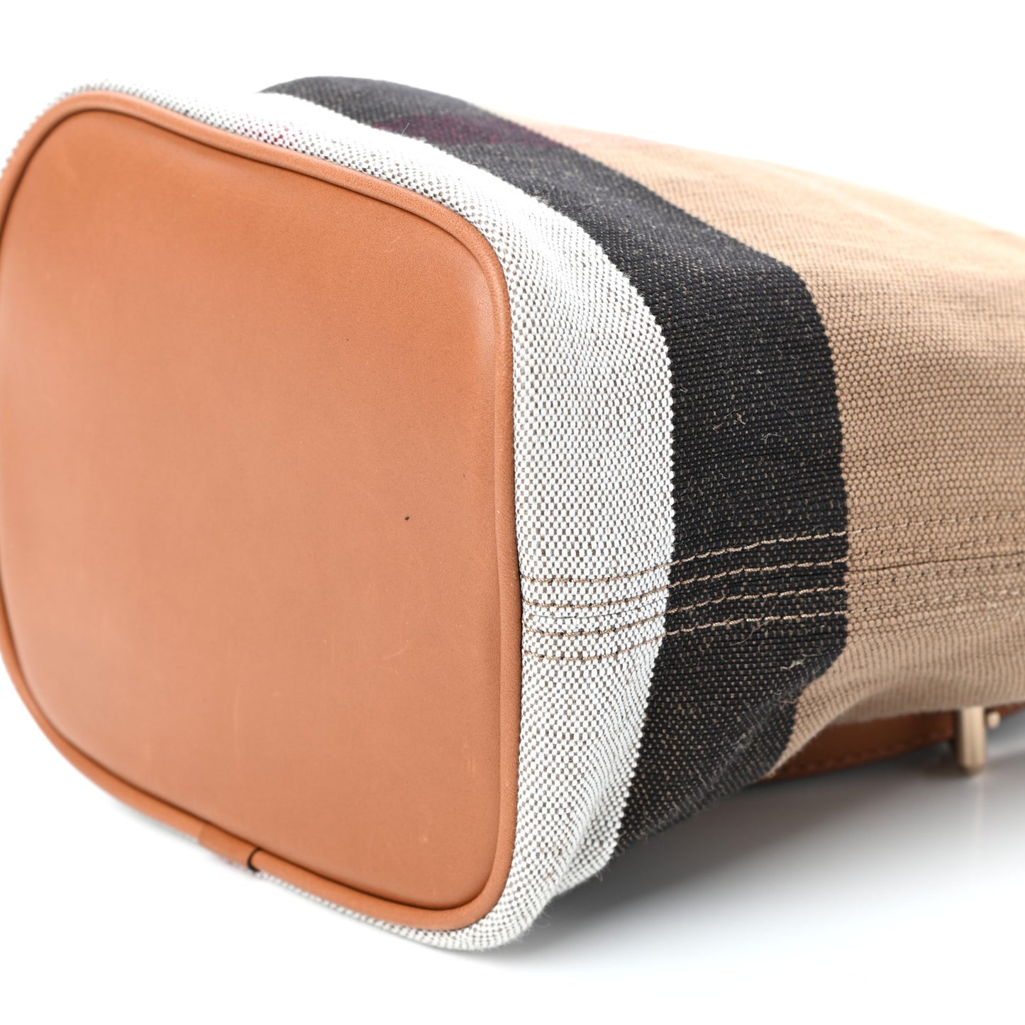 Canvas Mega Check Mini Ashby Tassel Crossbody Saddle Brown