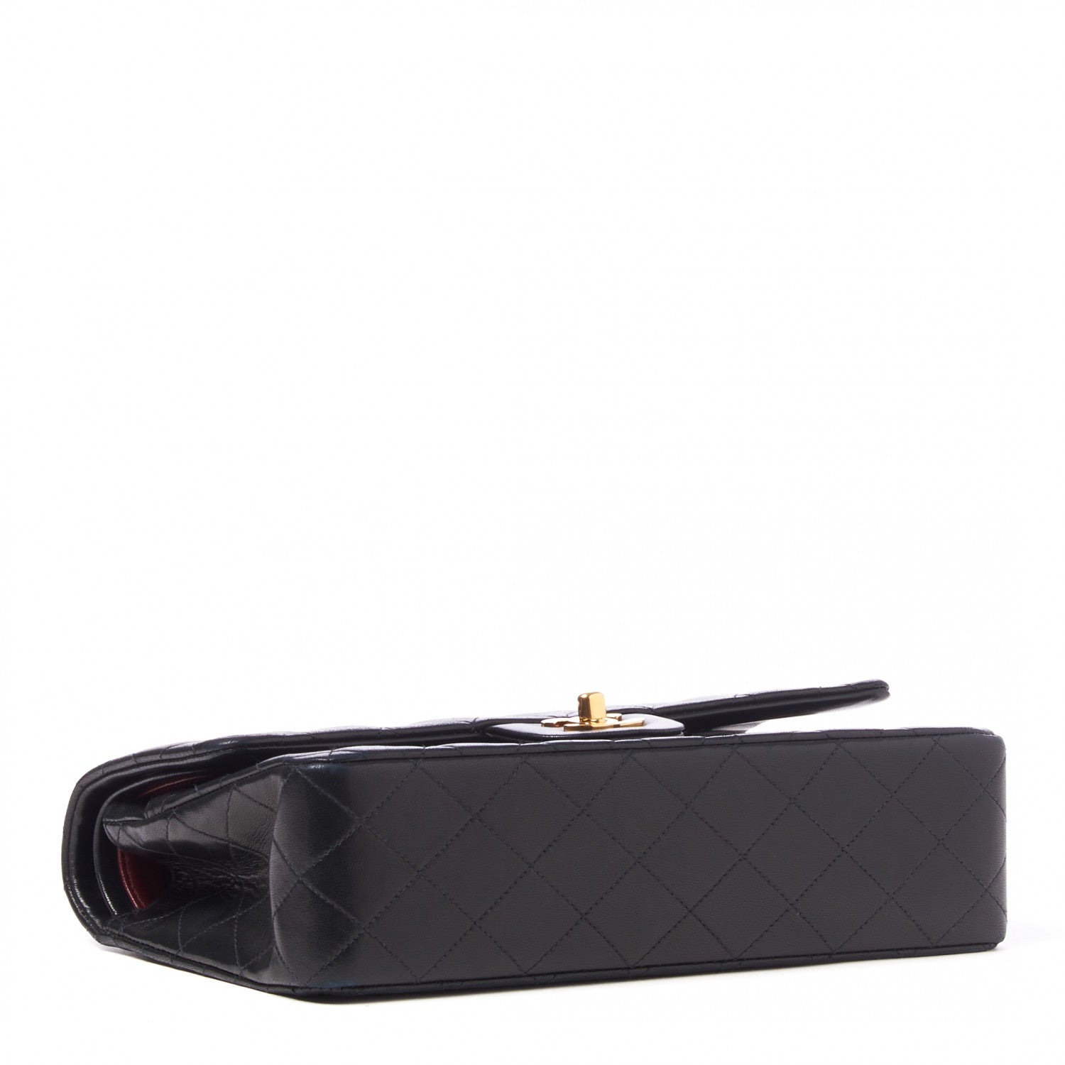 Chanel Lambskin Quilted Medium Double Flap Black 3 of 9