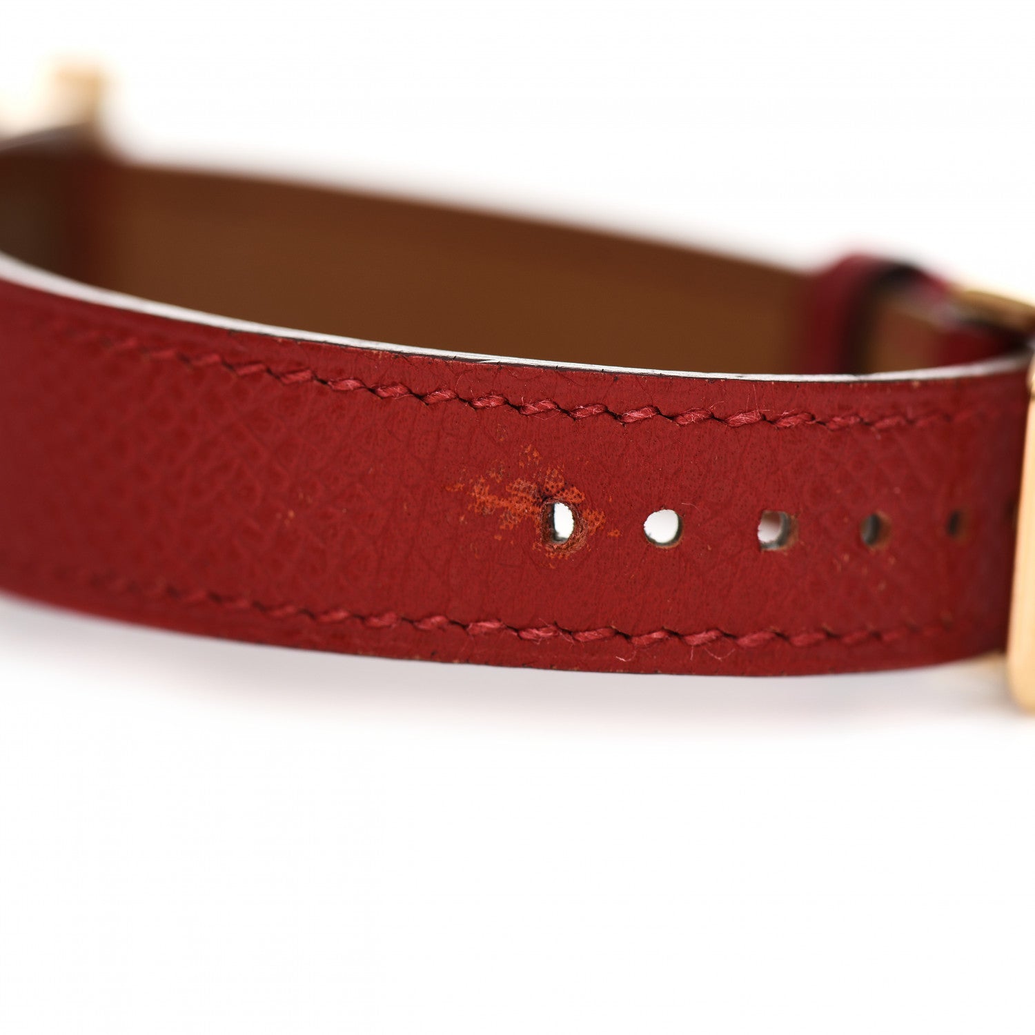Hermes Stainless Steel Epsom 21mm Heure H Hour Quartz Watch Rouge 7 of 7