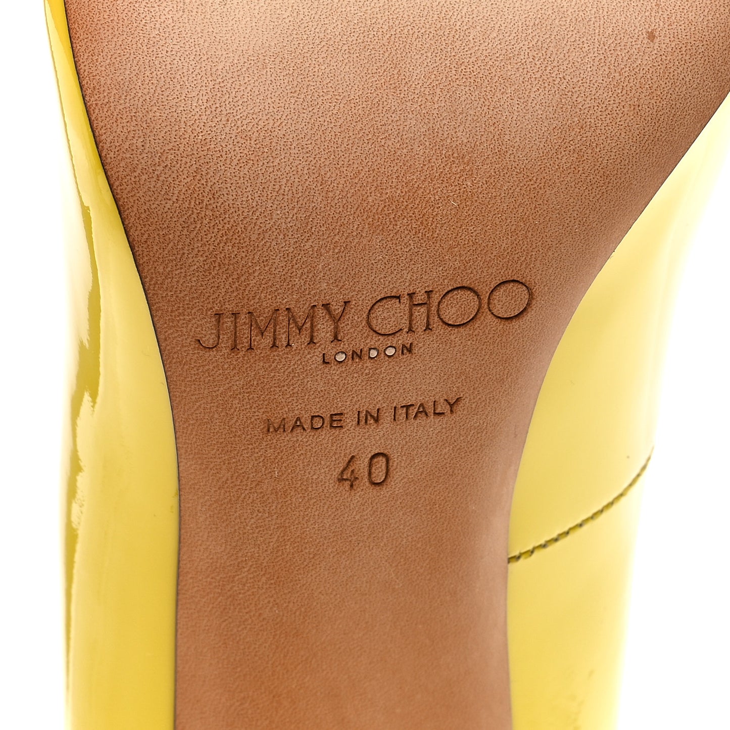 JIMMY CHOO Patent Anouk 120 Pumps 40 Neon Yellow