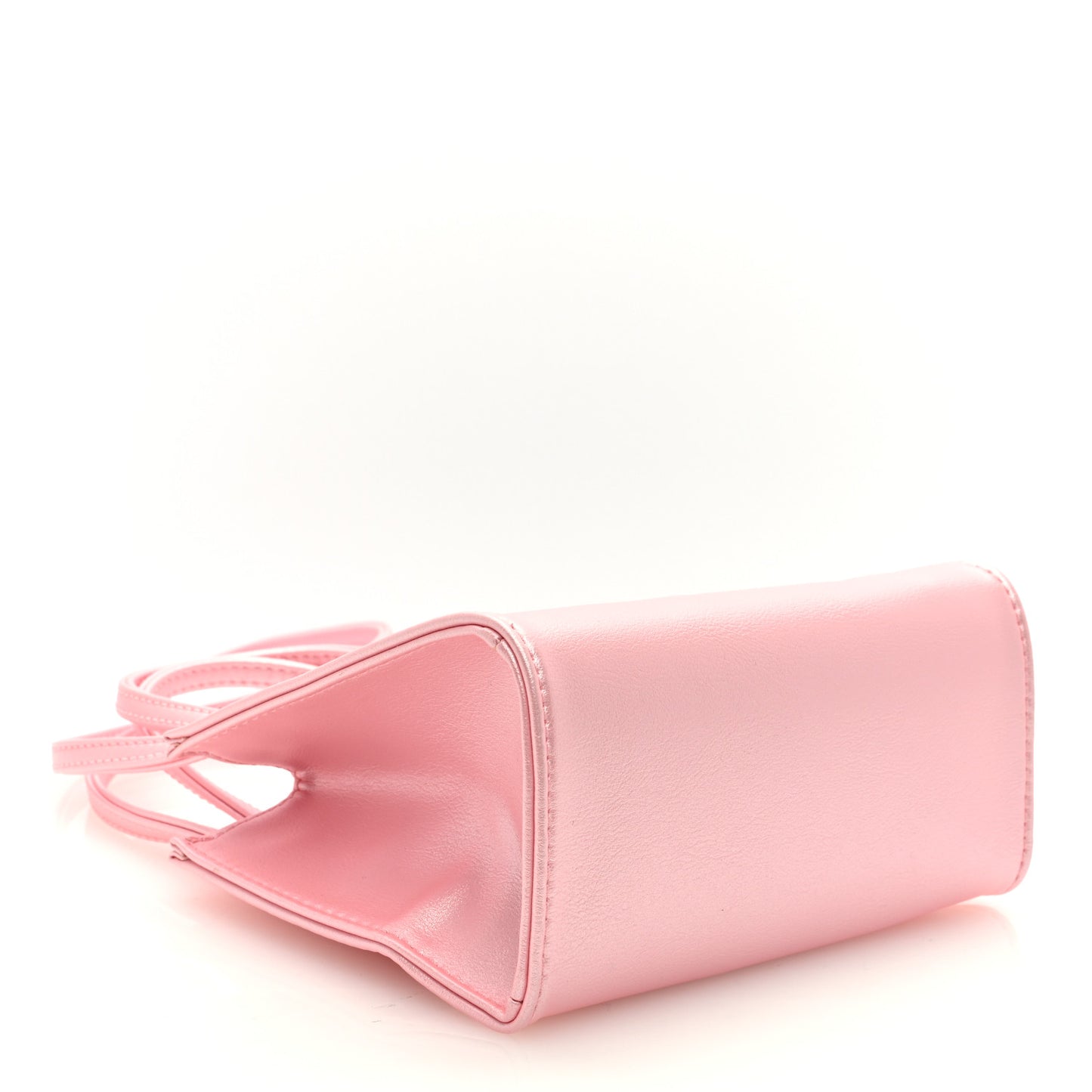 Metallic Vegan Leather Small Shopping Bag Ballerina