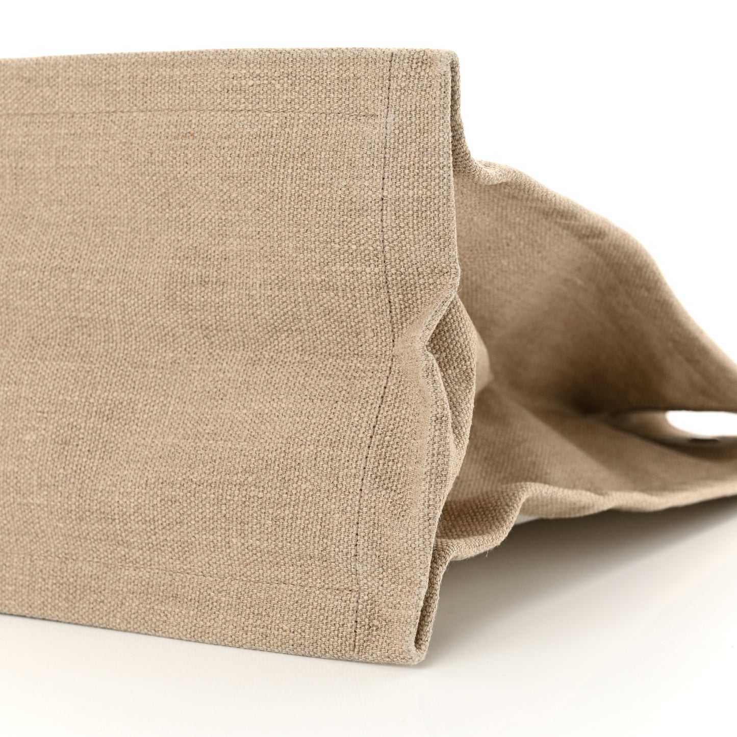 Linen Calfskin Rive Gauche Tote Optic White