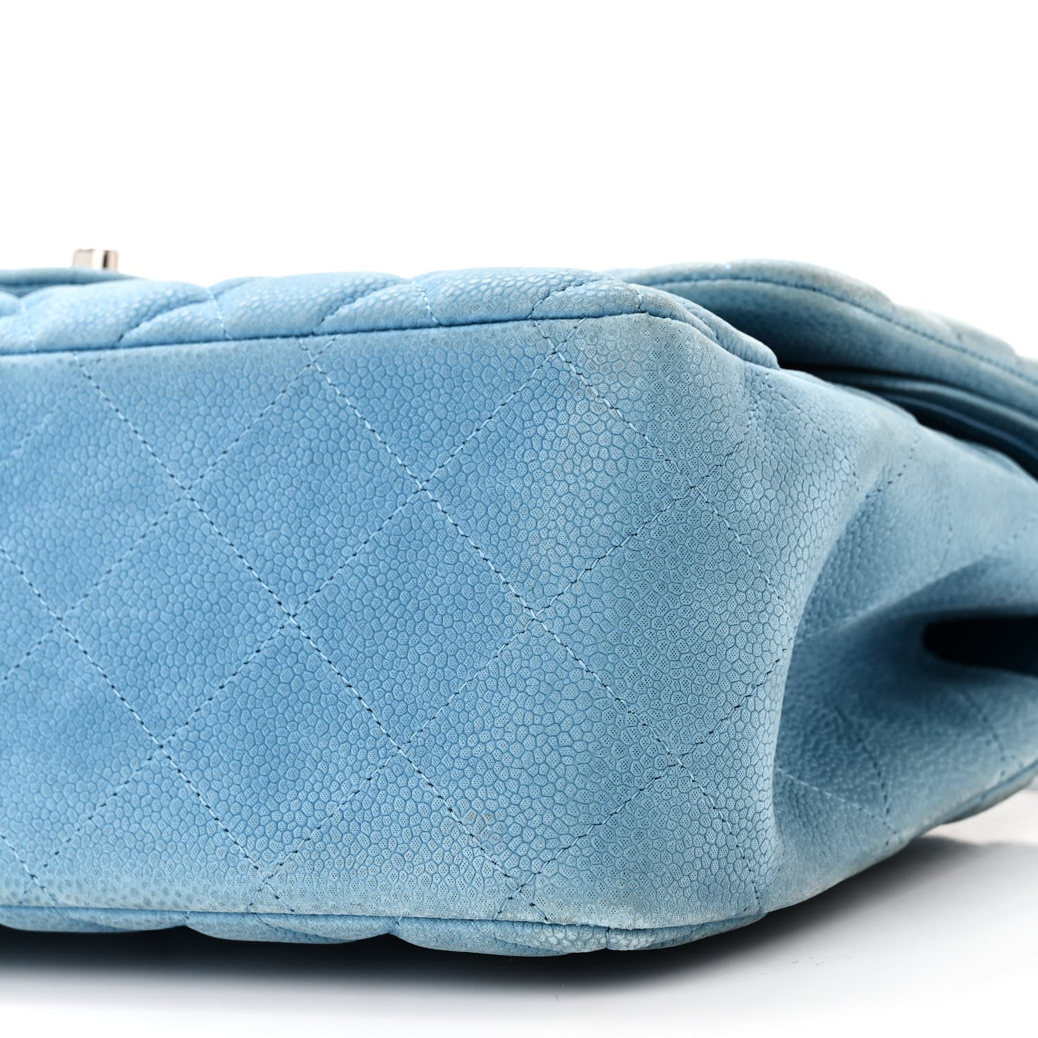 Chanel Iridescent Caviar Quilted Jumbo Double Flap Blue 10 of 10