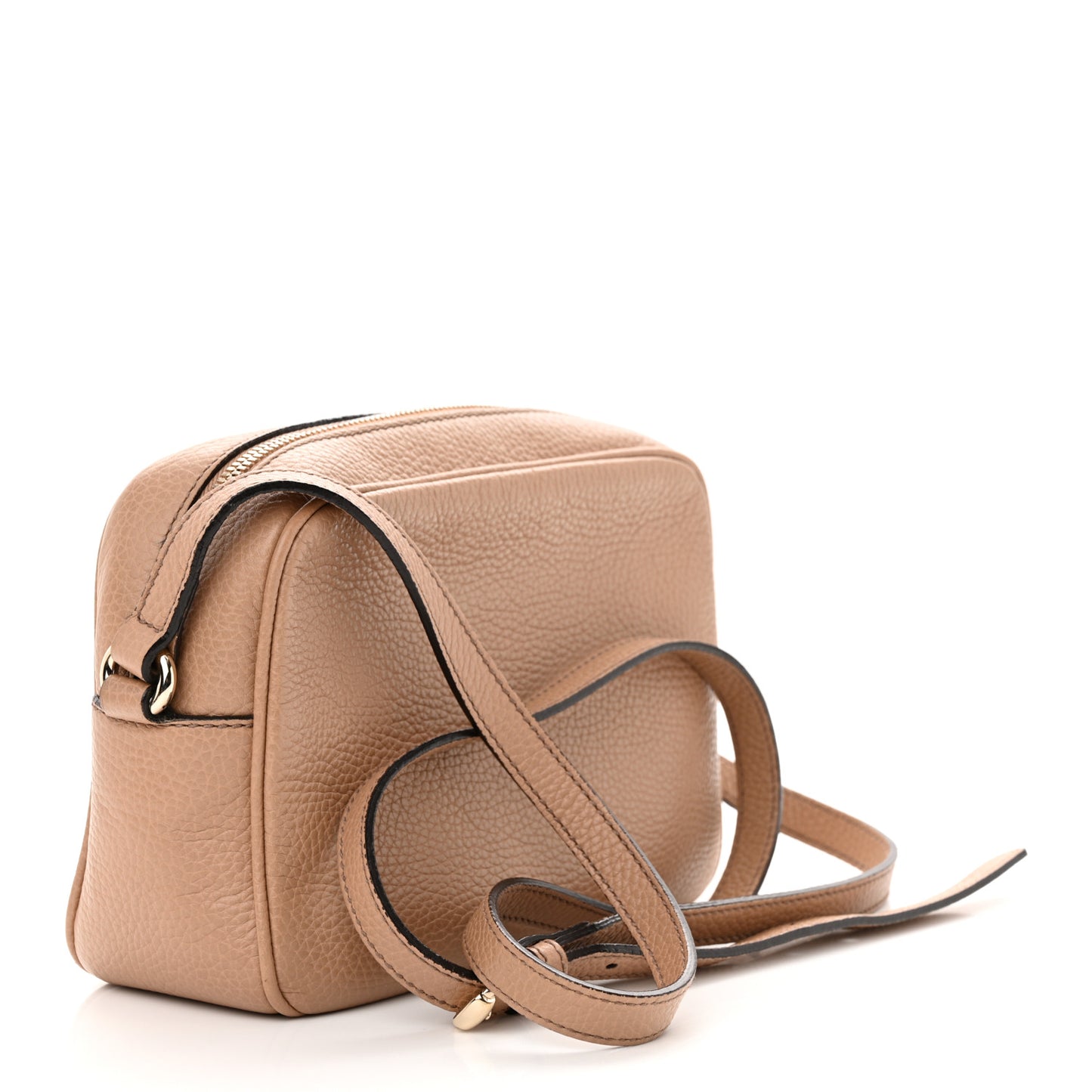 Pebbled Calfskin Small Soho Disco Bag Camelia