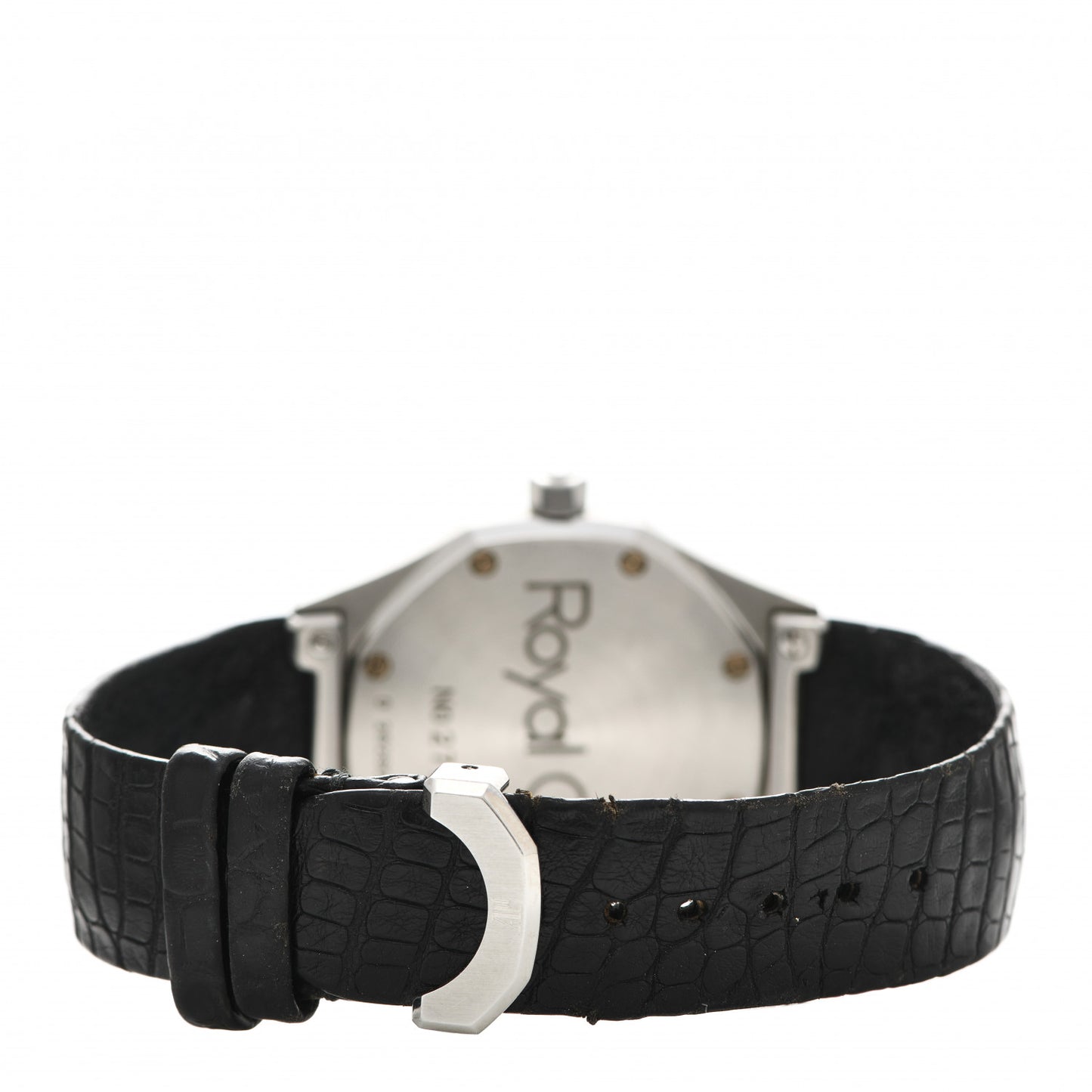 Stainless Steel Alligator 36mm Royal Oak Automatic Watch Black 14800ST