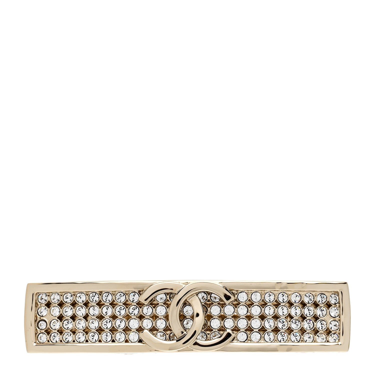 Chanel Metal Crystal CC Hair Clip Barrette Gold 1777065 – FASHIONPHILE