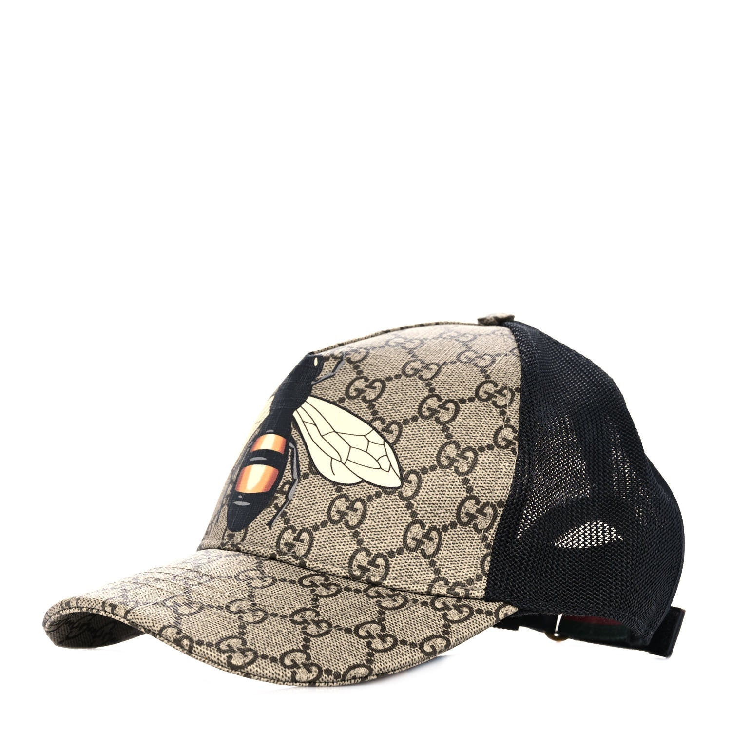 Gucci GG Supreme Monogram Bee Print Baseball Hat M Beige 1 of 6