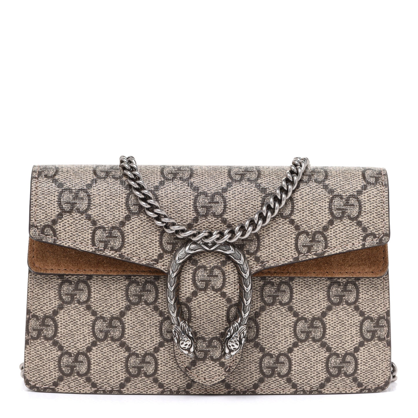 GG Supreme Monogram Super Mini Dionysus Shoulder Bag Taupe