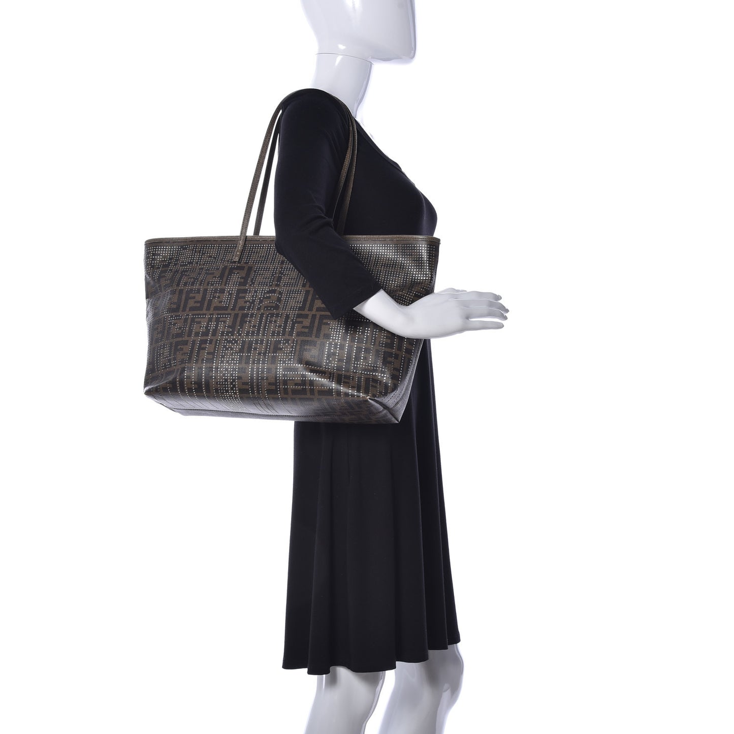 Zucca Lampo Studded Roll Tote Tobacco