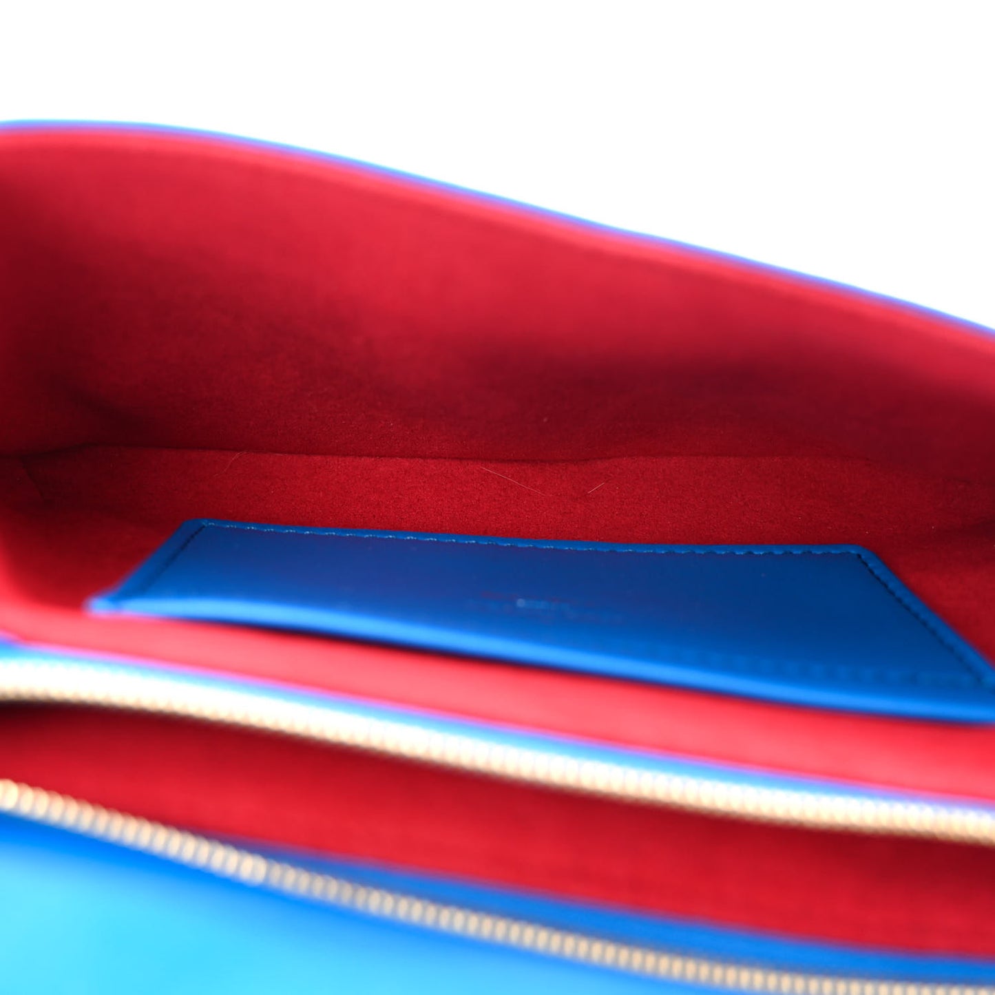 Lambskin Embossed Monogram Vuittamins Pochette Coussin Blue Red