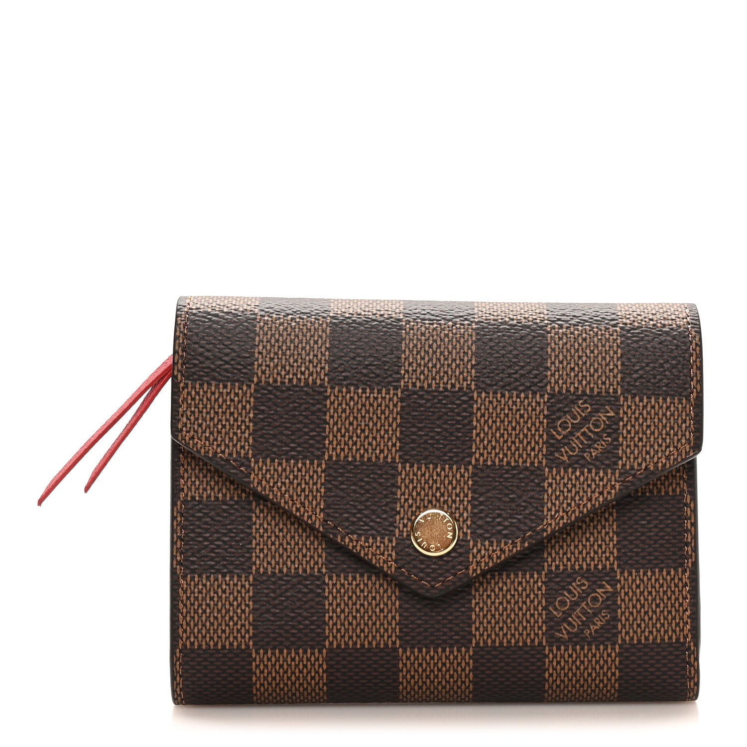 Louis Vuitton Damier Ebene Victorine Wallet Red 1861853 – FASHIONPHILE