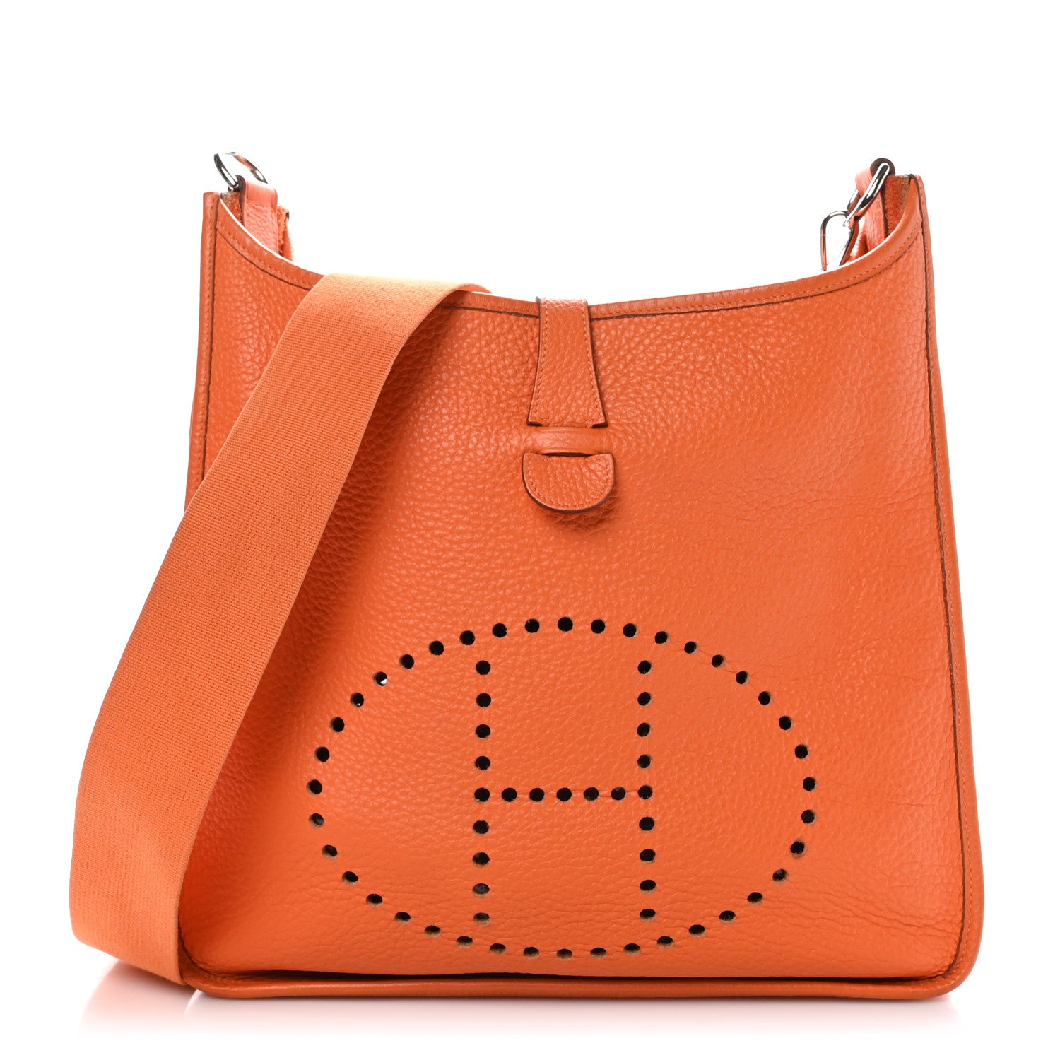 Hermes Taurillon Clemence Evelyne GM Orange 1 of 10