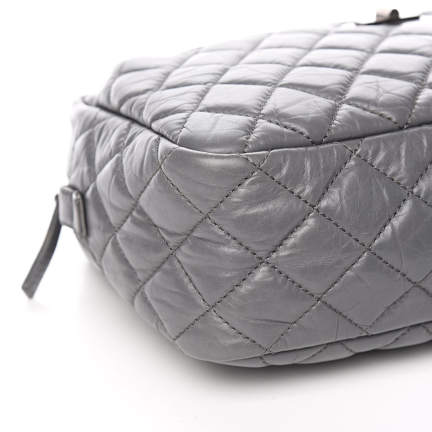 Aged Calfskin Medium Reissue Camera Case Grey