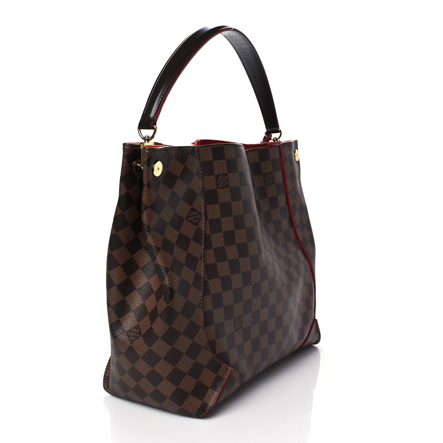Louis Vuitton Damier Ebene Caissa Hobo Cherry 3 of 9