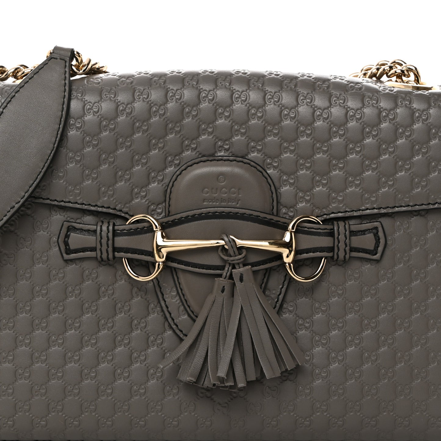 Soft Microguccissima Medium Emily Chain Shoulder Bag Loess