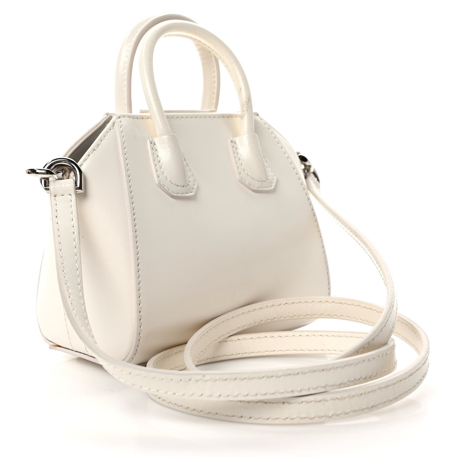 Givenchy Shiny Lord Calfskin Micro Antigona Ivory 2 of 10