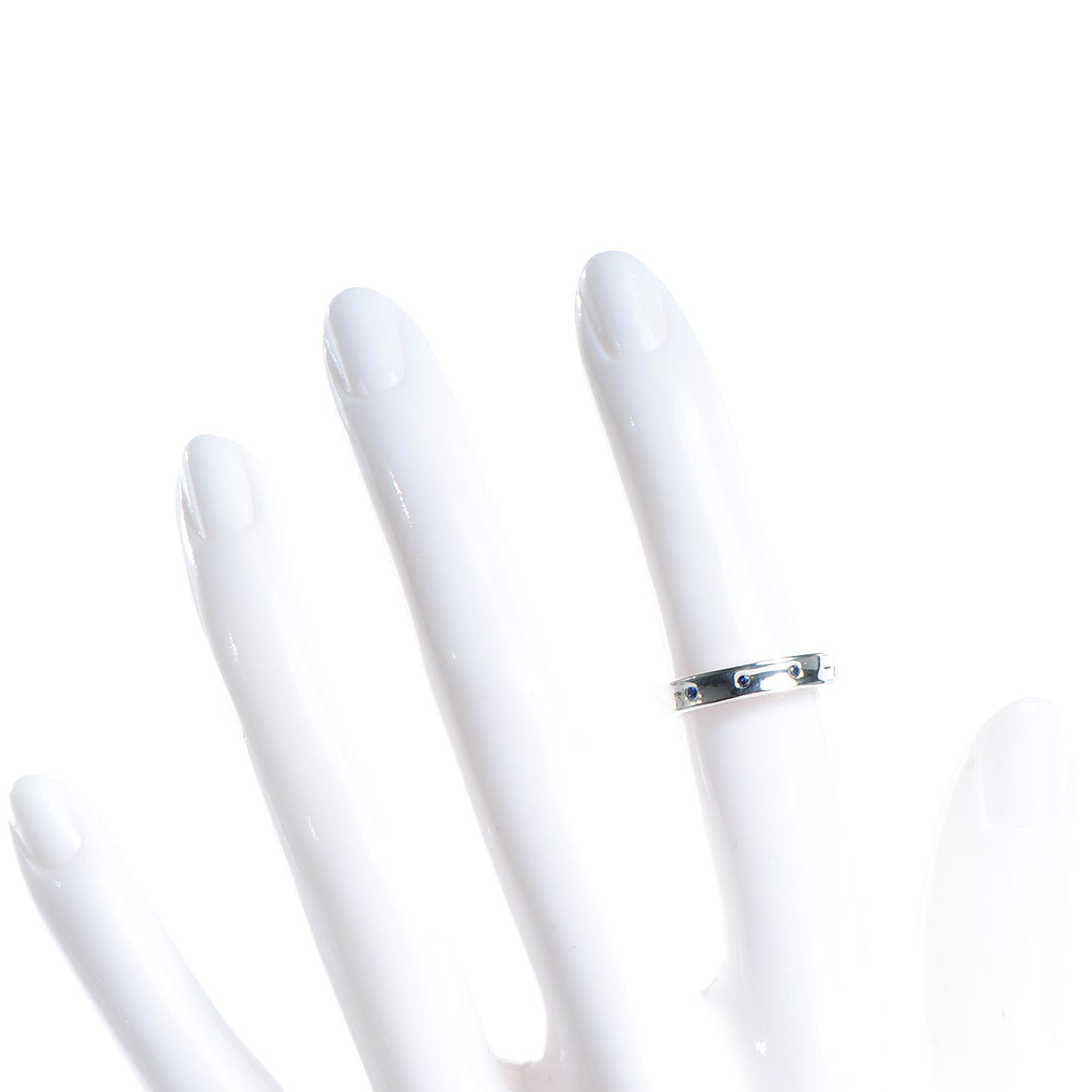 1837 Sterling Silver Blue Sapphire 1837 Band Ring 4.5