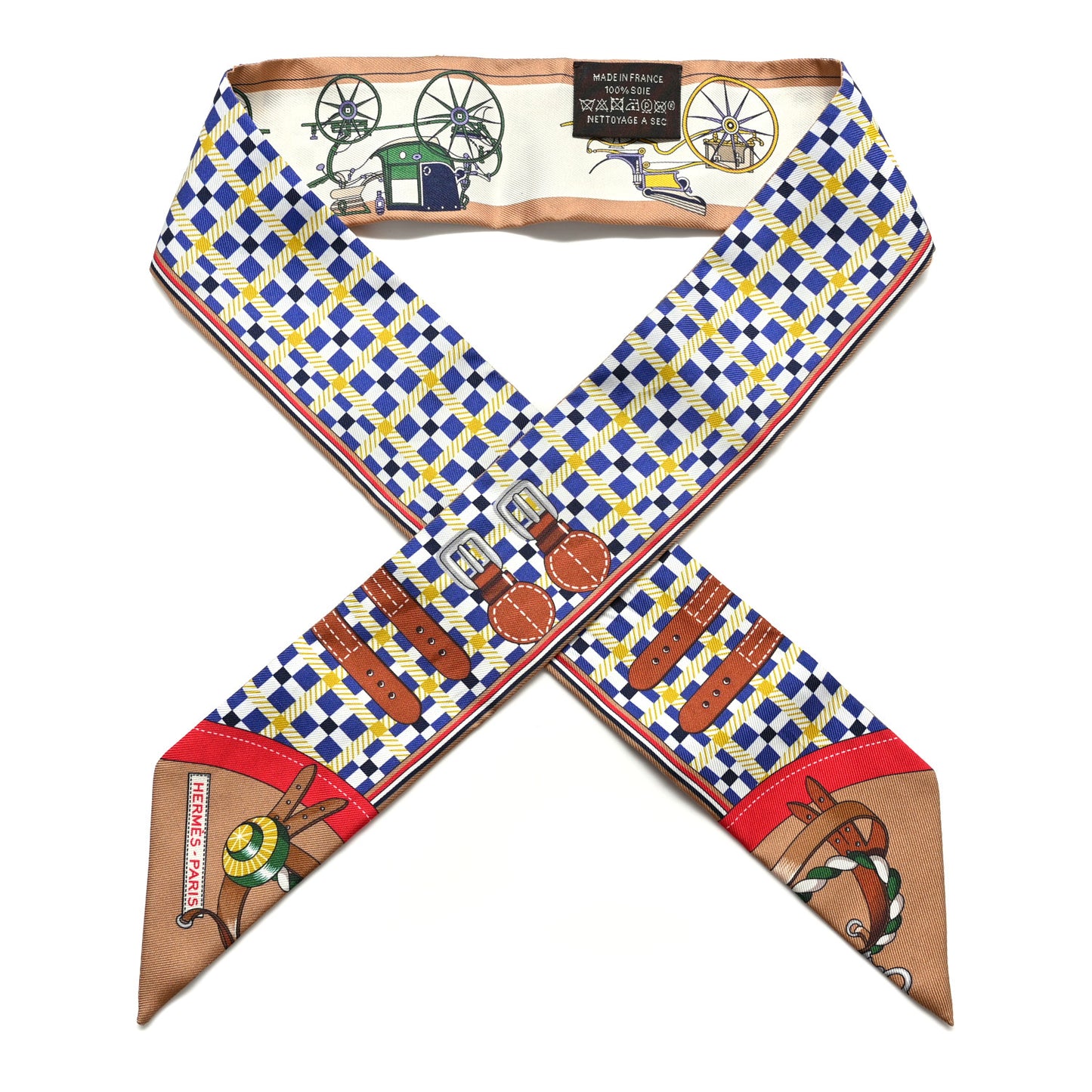 Silk Les Voitures Nouvelle Twilly Bleu Beige Rouge