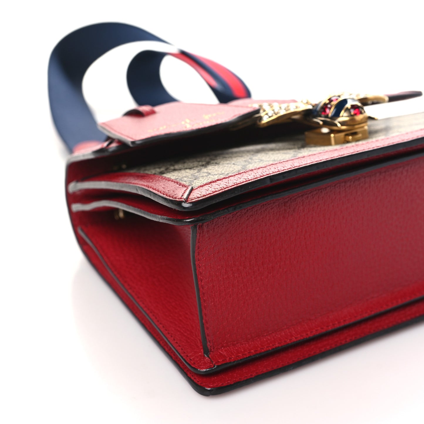 GG Supreme Monogram Small Queen Margaret Top Handle Bag Red