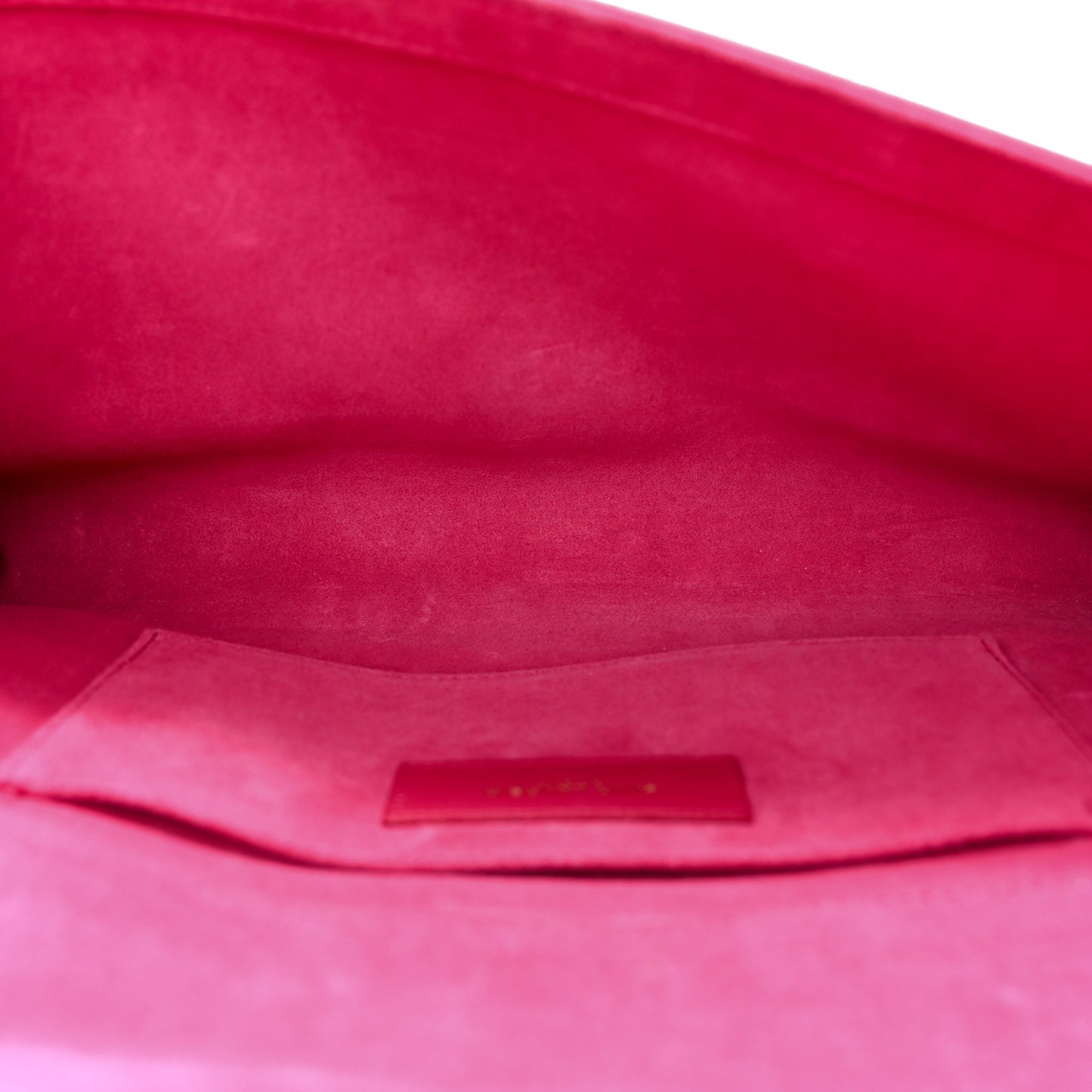 Calfskin Classic Y Ligne Clutch Fuchsia