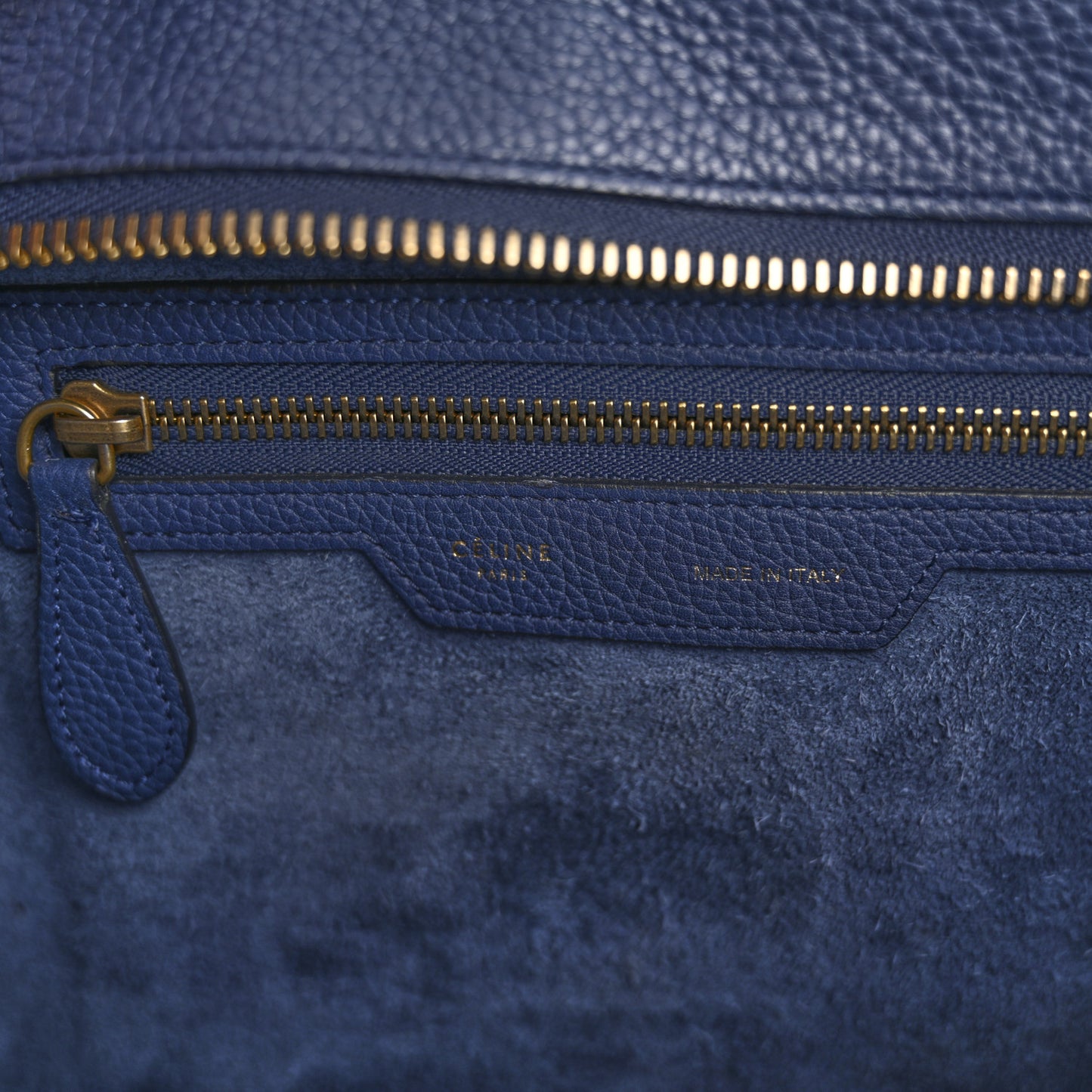 Drummed Calfskin Micro Luggage Marine