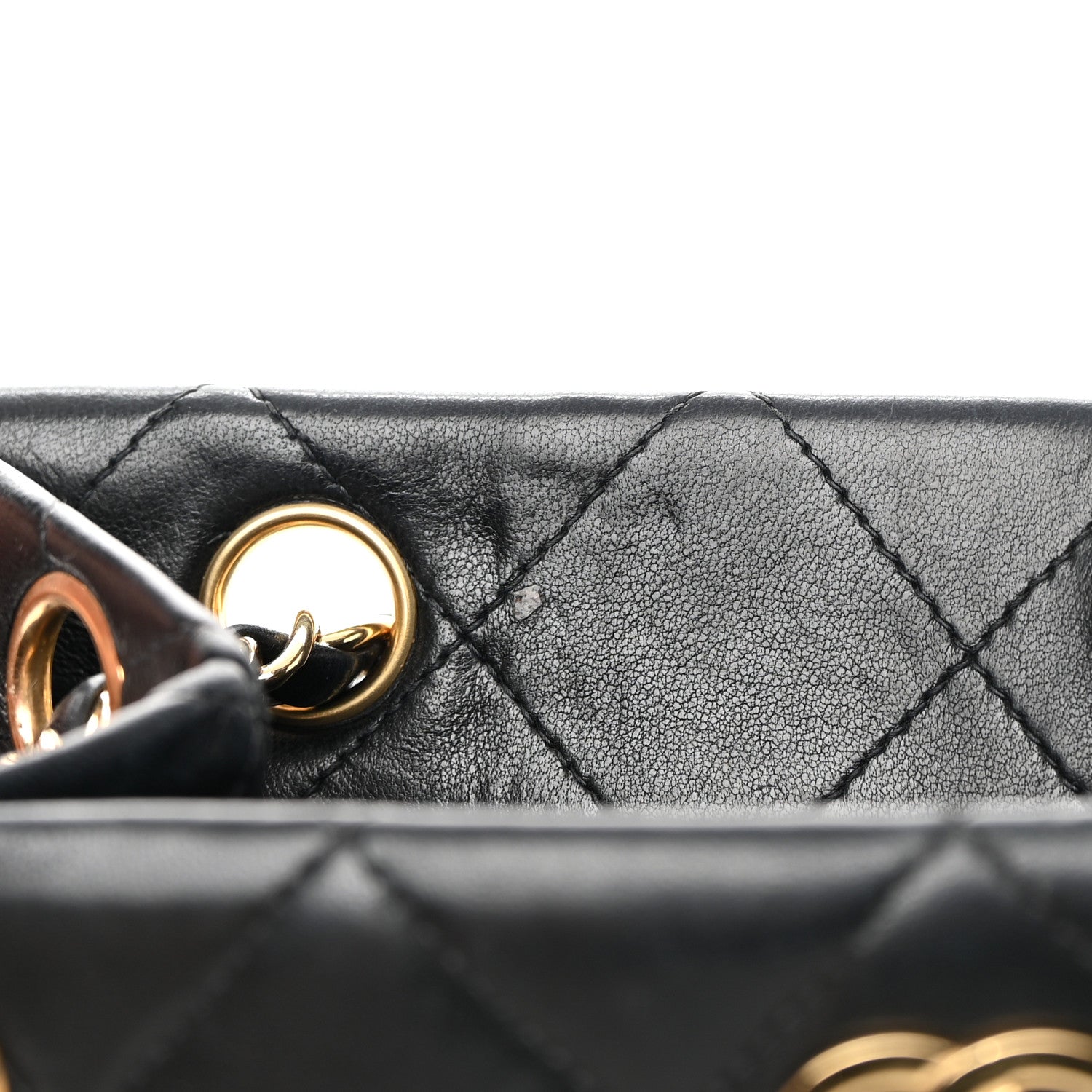 Chanel Lambskin Quilted Shopping Tote Black 11 of 16