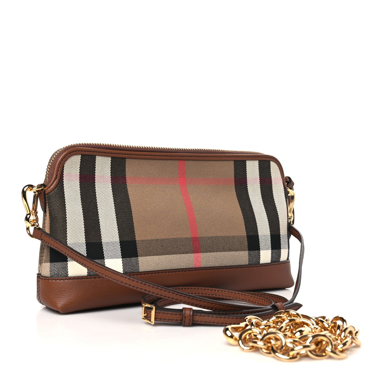 Derby House Check Abingdon Convertible Clutch Tan