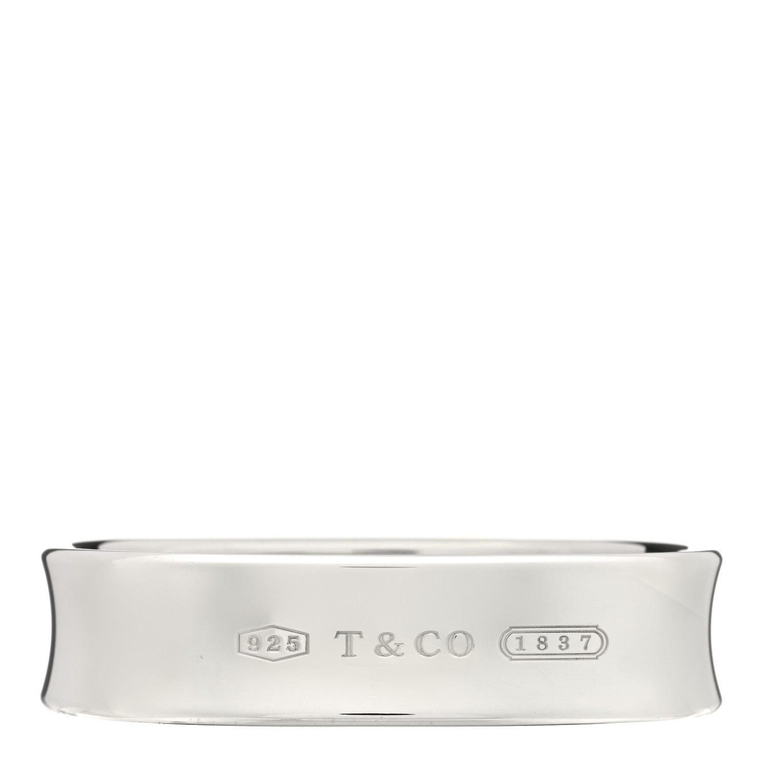 Tiffany Sterling Silver 1837 Cushion Bangle Bracelet 1 of 3