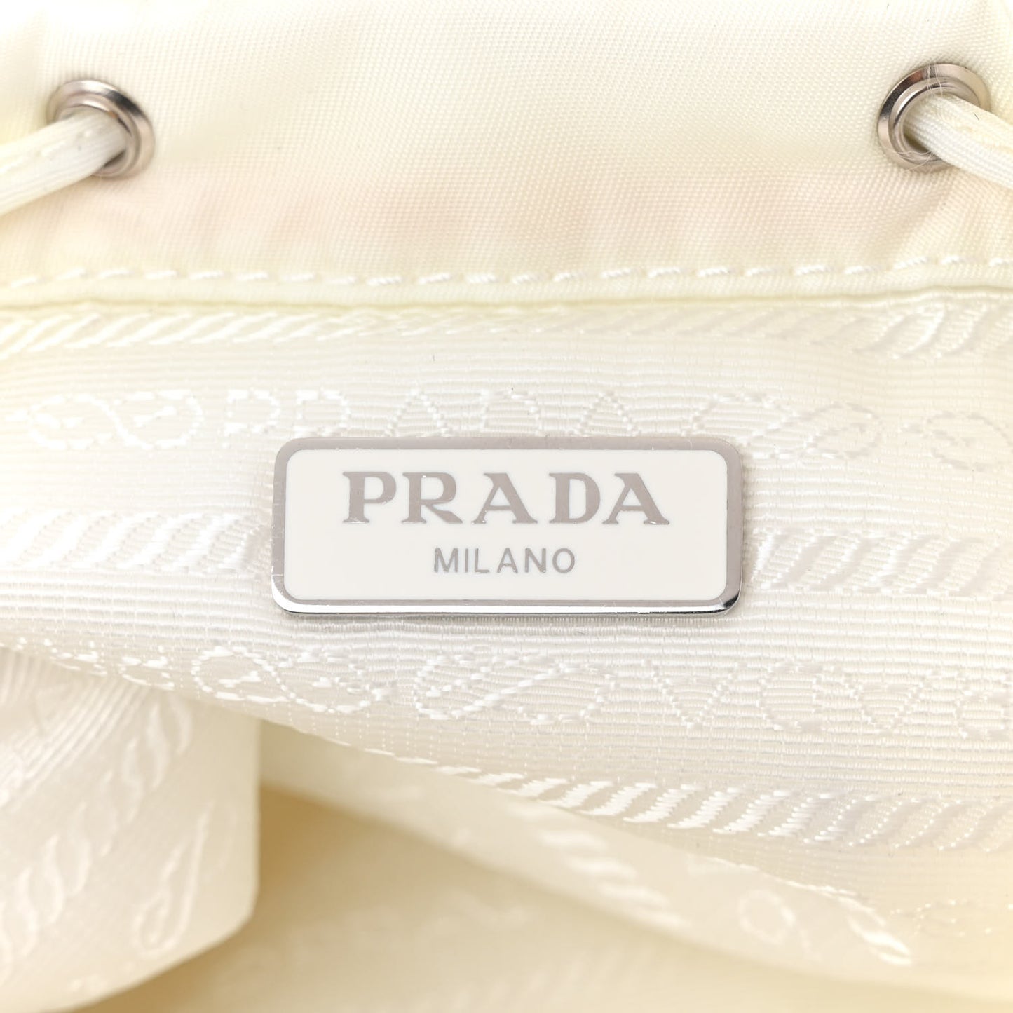Nylon Vela Mini Crossbody Backpack White