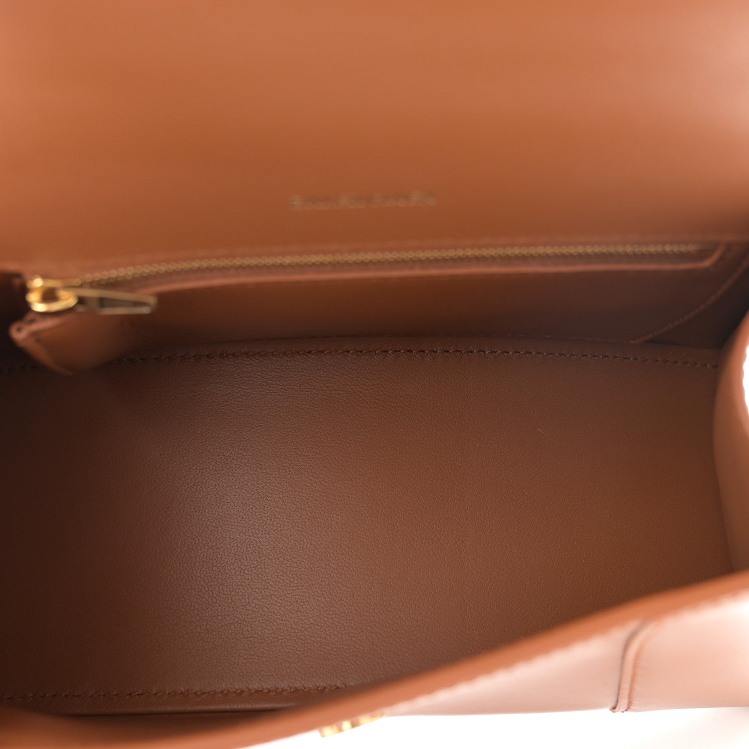 Balenciaga Shiny Box Calfskin Small Hourglass Top Handle Bag Camel 5 of 10