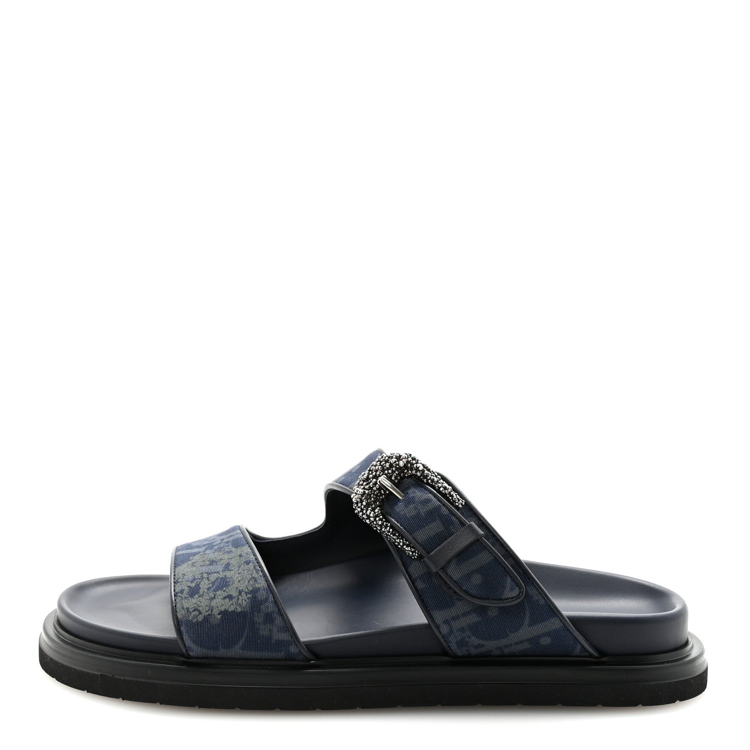 Christian Dior X DENIM TEARS Denim Calfskin Oblique Mens Sandals