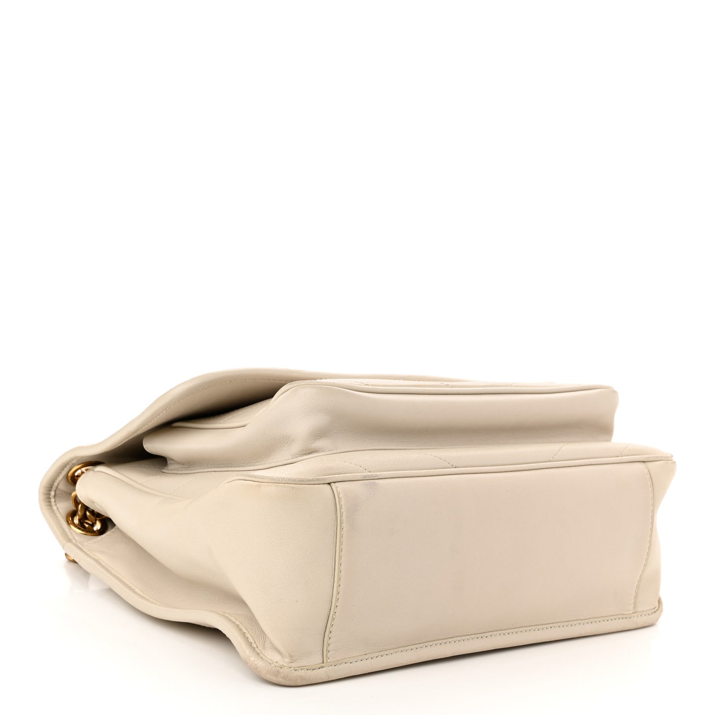 Lambskin Matelasse Monogram Medium Niki Chain Satchel Nude Powder