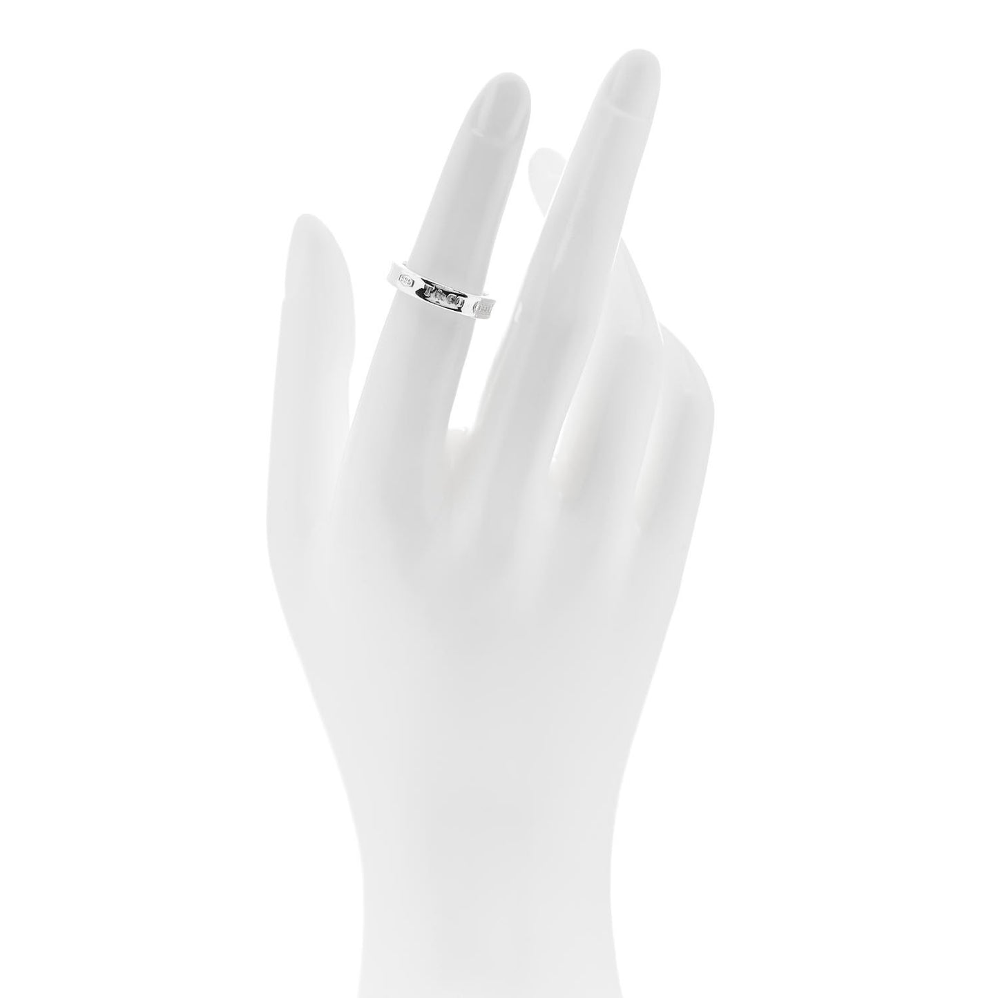 Sterling Silver Narrow 1837 Band Ring 49 5