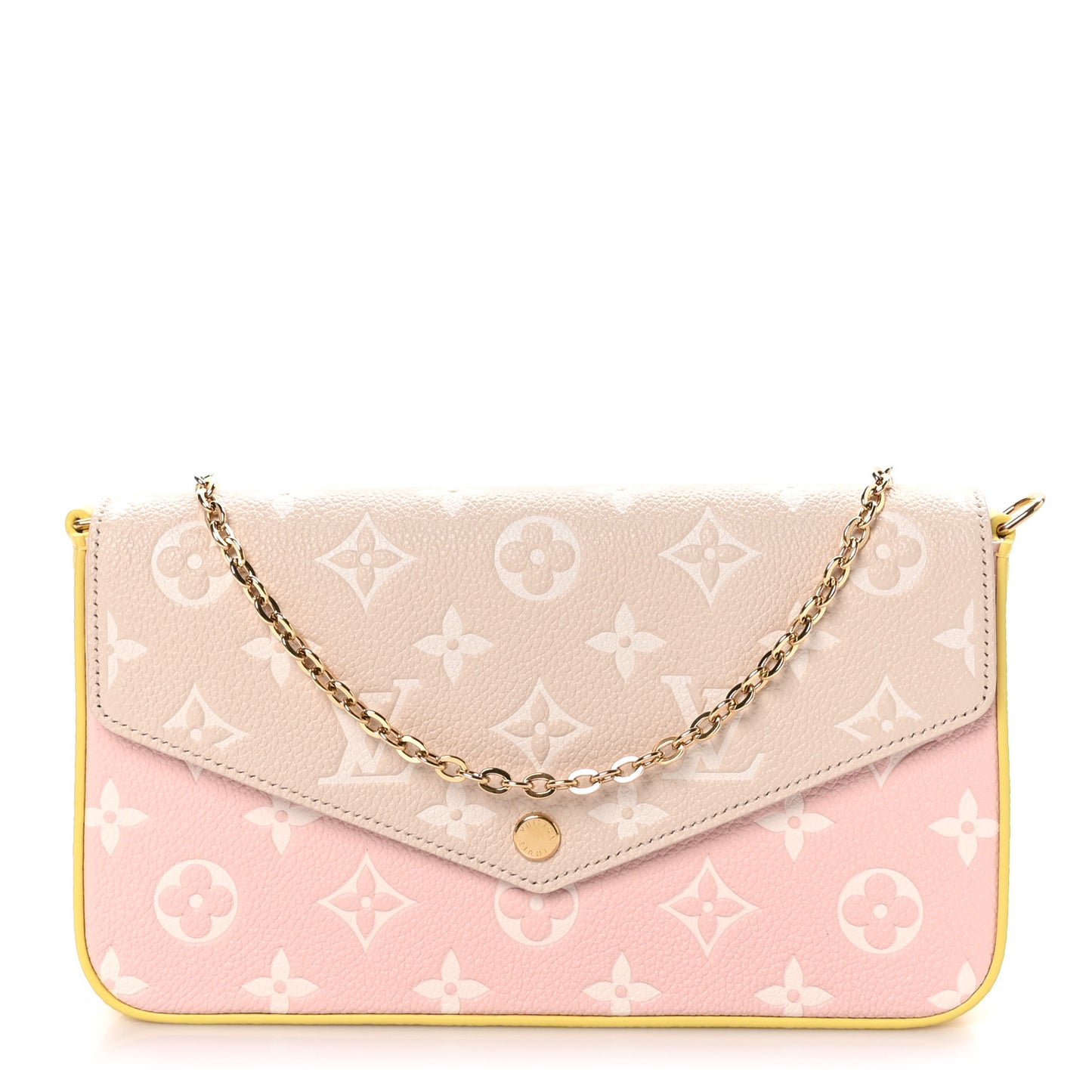 Empreinte Spring in the City Felicie Pochette Chain Wallet Pink Beige Yellow