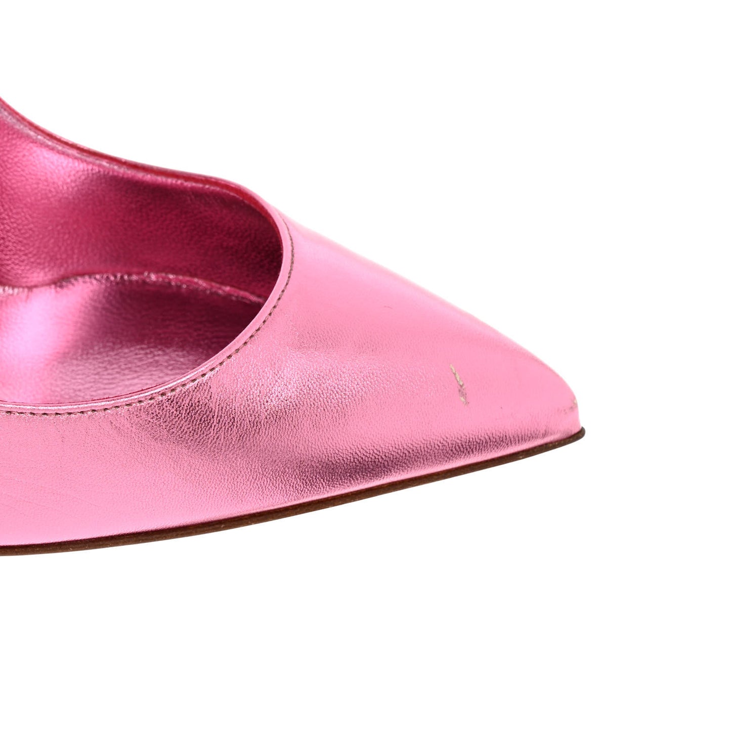 Metallic Patent Hot Chick 100 Pumps 39.5 Pink