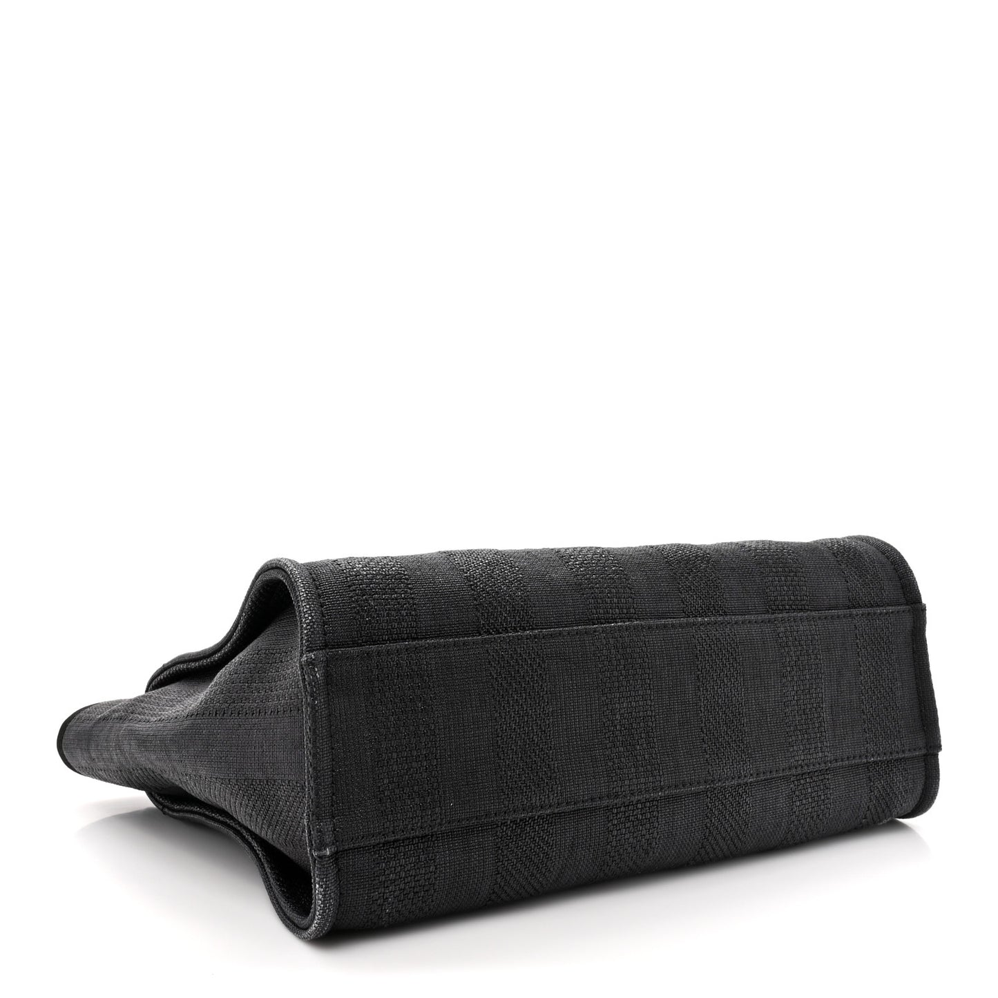 Mixed Fibers Striped Small Deauville Tote Black
