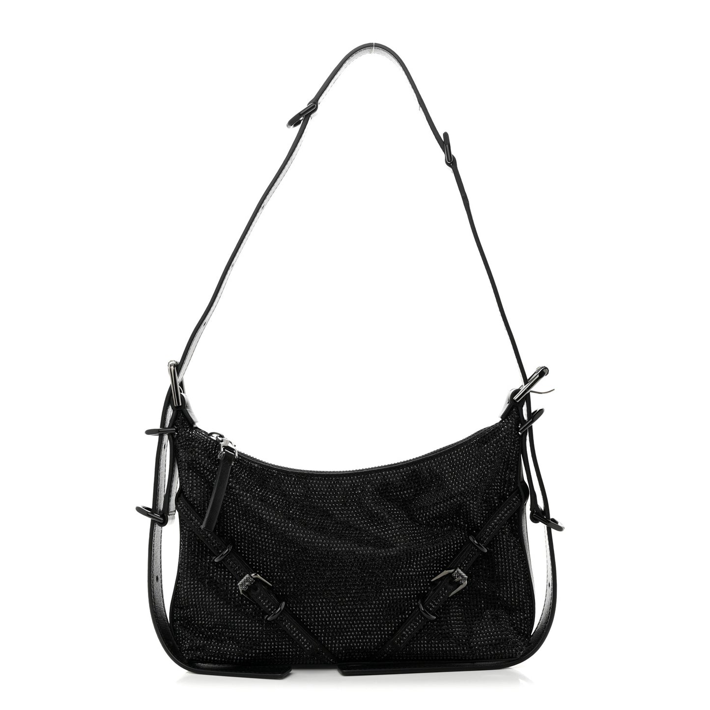 Satin Strass Mini Voyou Boyfriend Party Bag Black