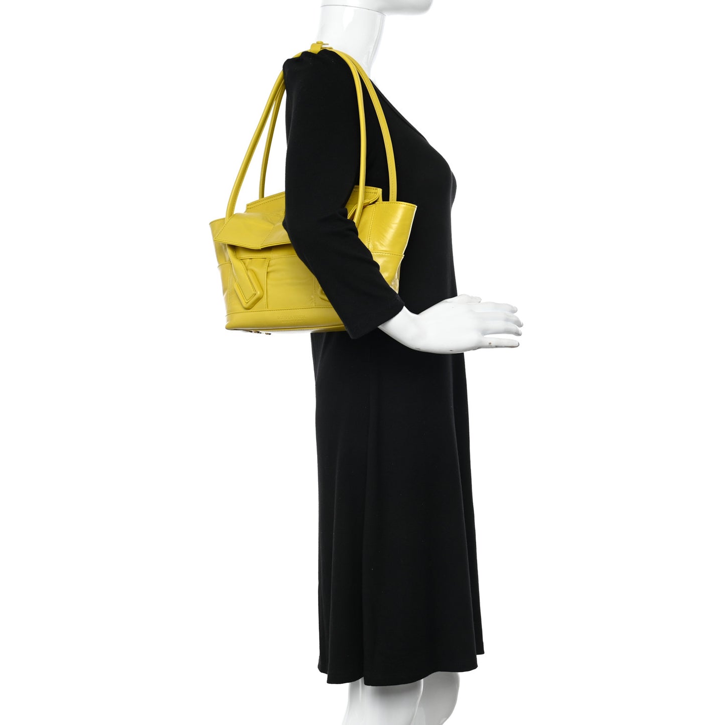 Paper Calfskin Maxi Intrecciato Small Arco Mirabelle