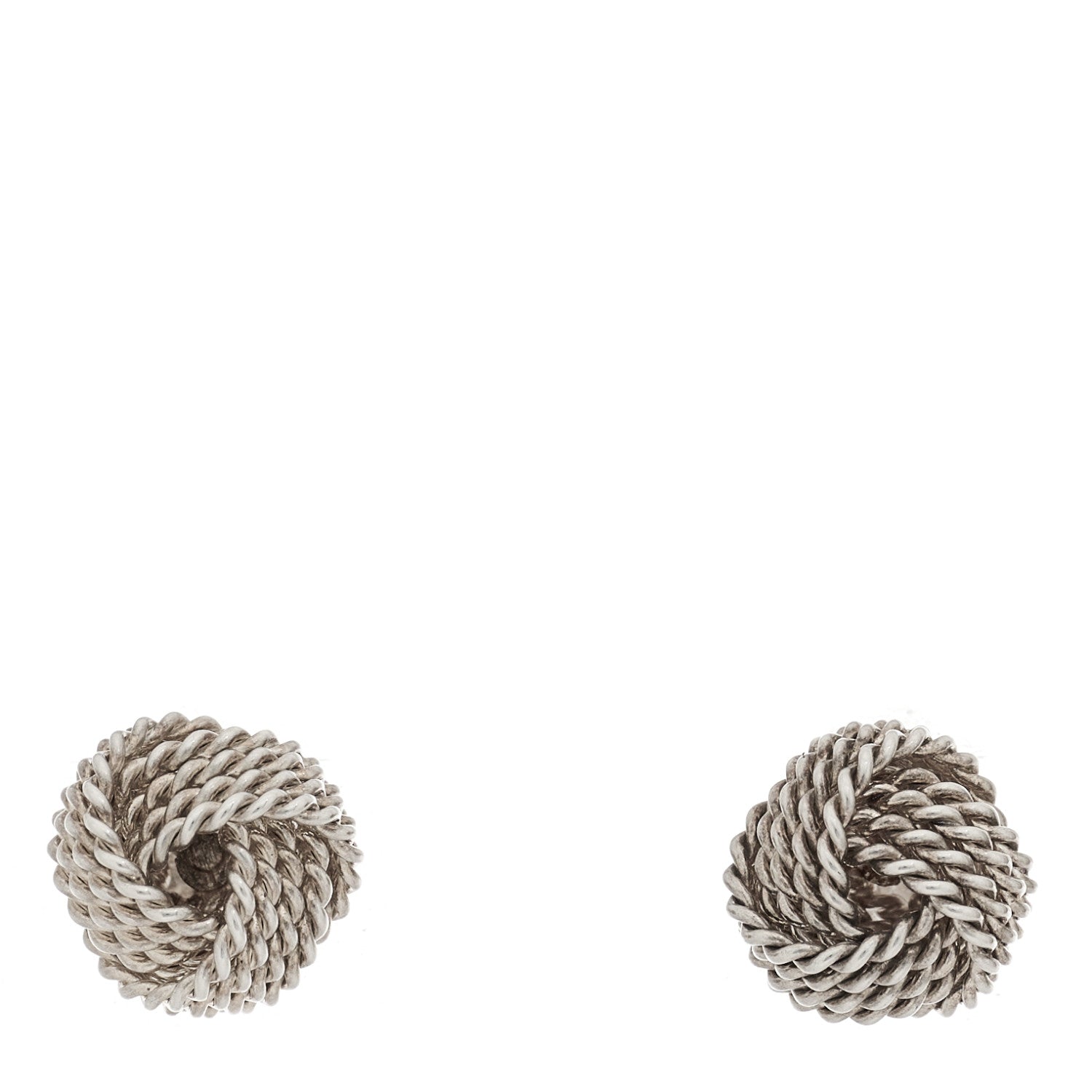 Tiffany Sterling Silver Twist Knot Earrings 1 of 5
