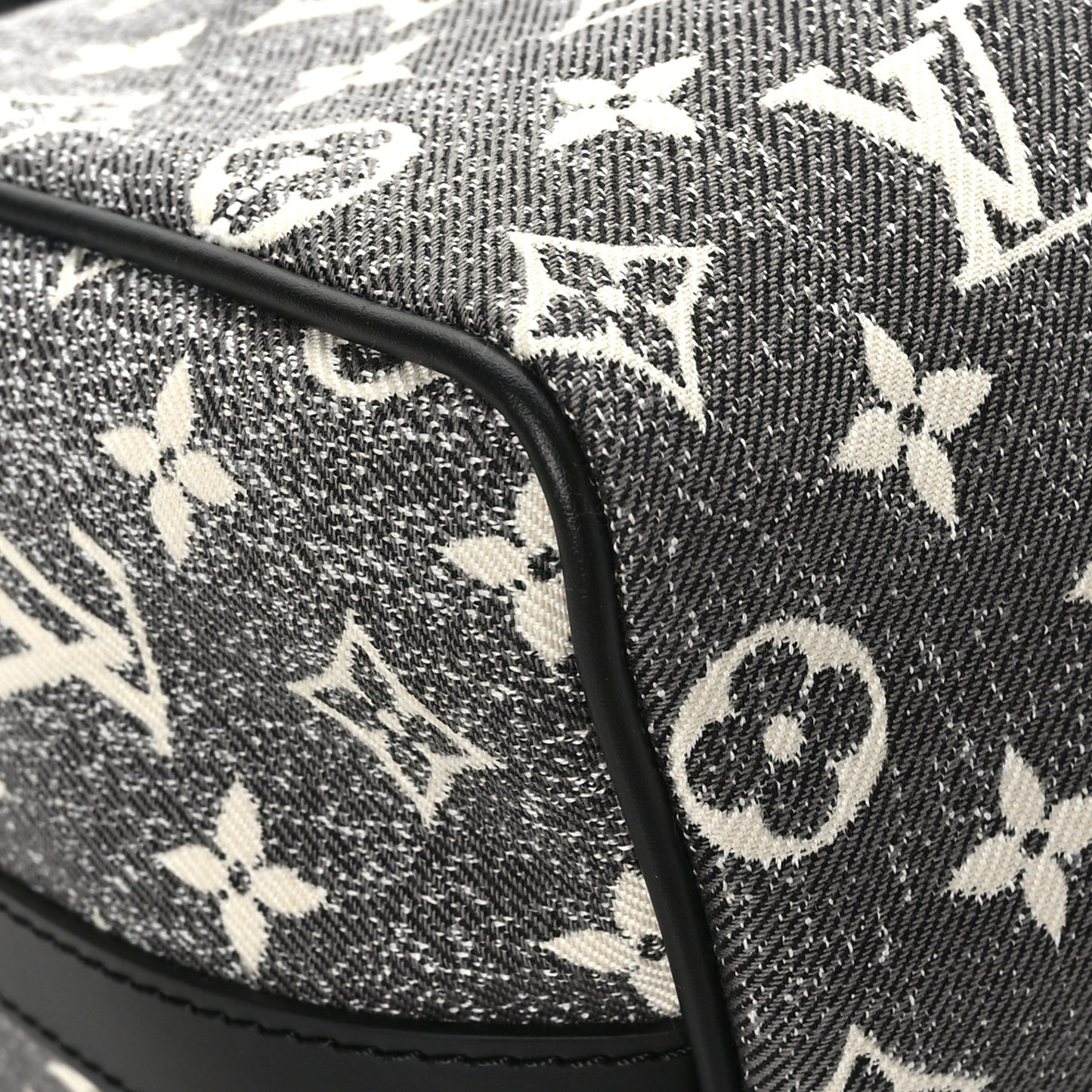 Denim Monogram Jacquard Speedy Bandouliere 25 Black
