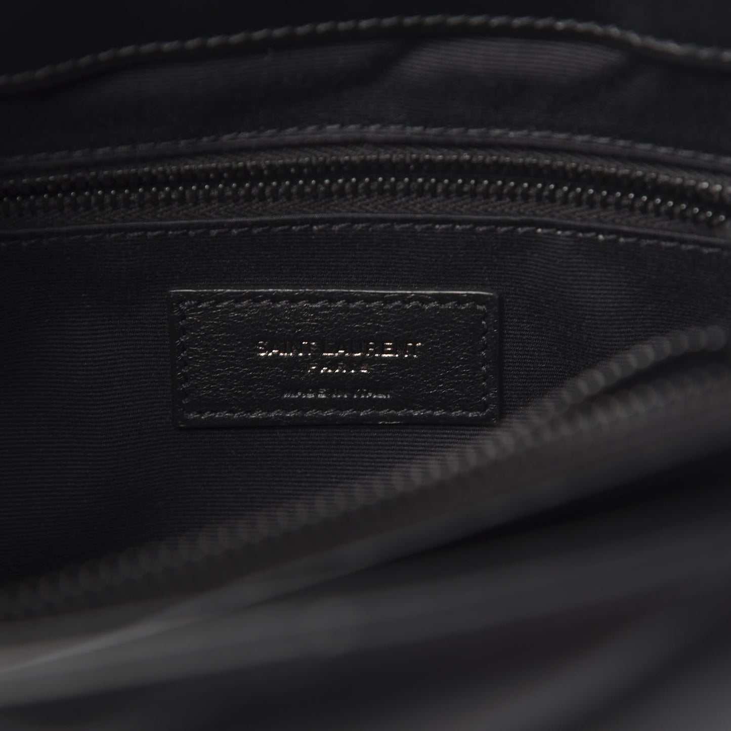 Calfskin Y Quilted Monogram Medium Loulou Chain Satchel Black