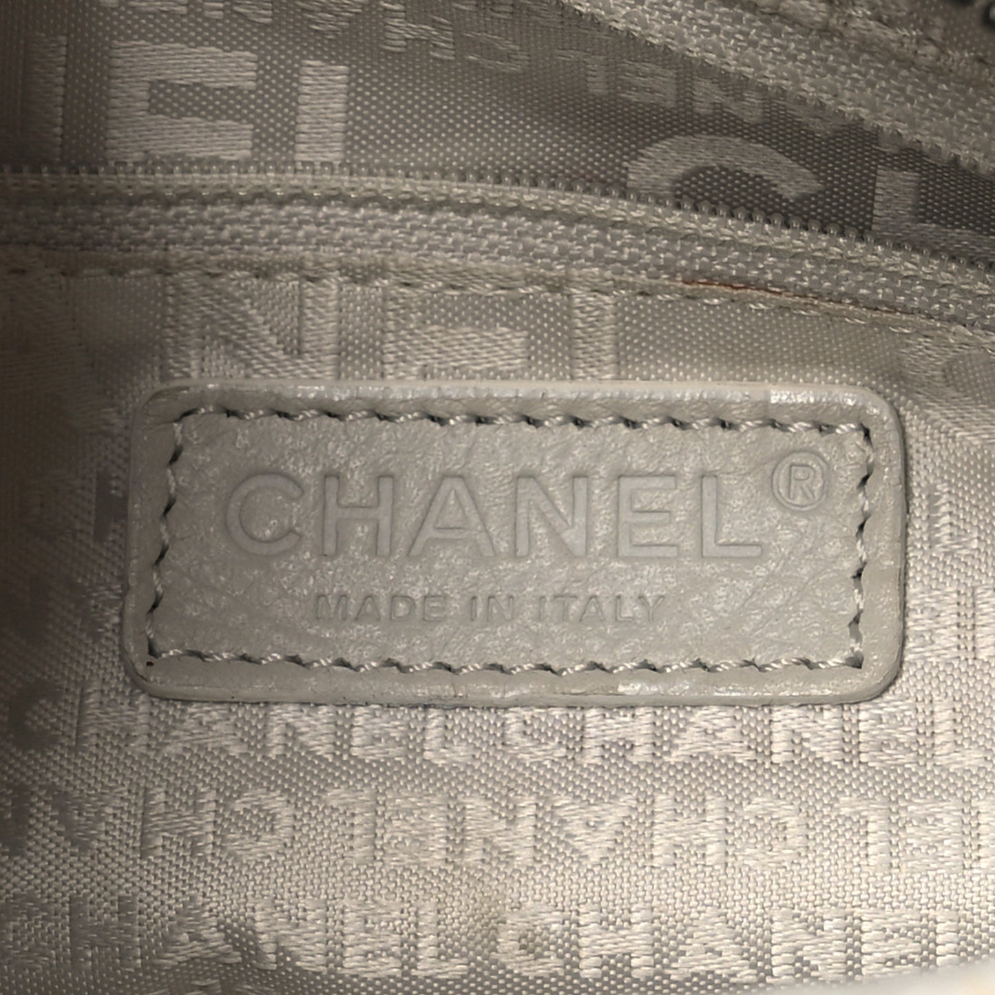Caviar Square Stitched Bag White