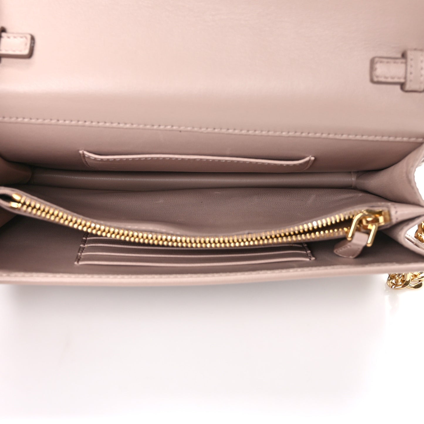 Nappa Impunture Diagramme Chain Crossbody Bag Cipria