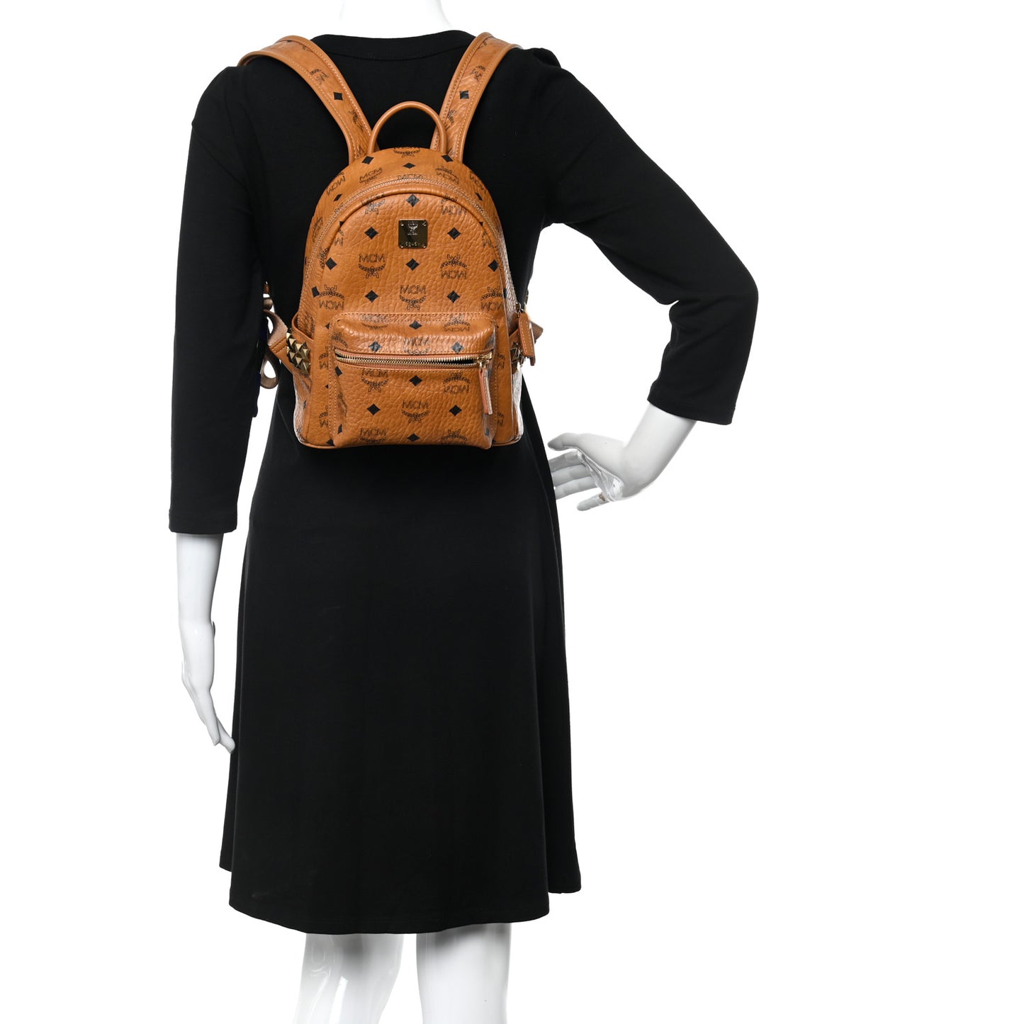 Visetos Side Stud Mini Stark Backpack Cognac