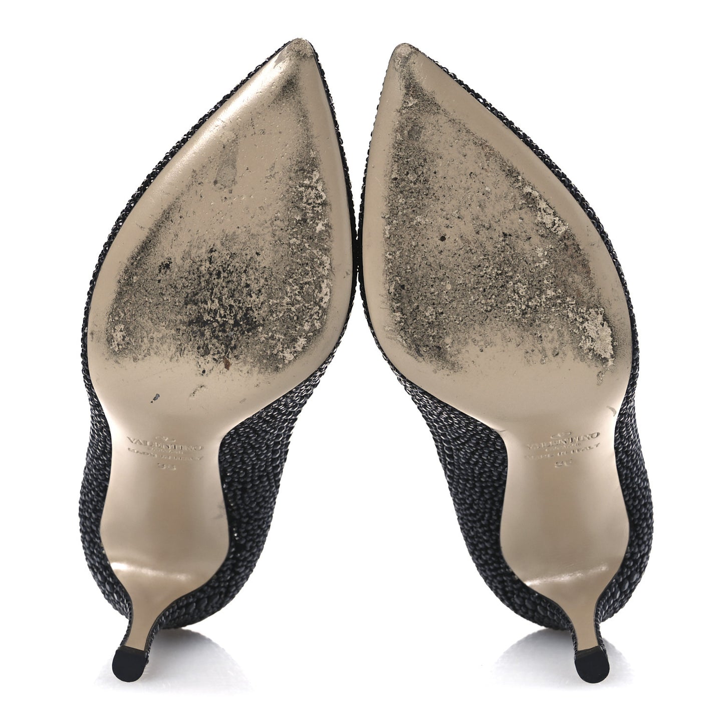 Suede Crystal Embellished  36 Black